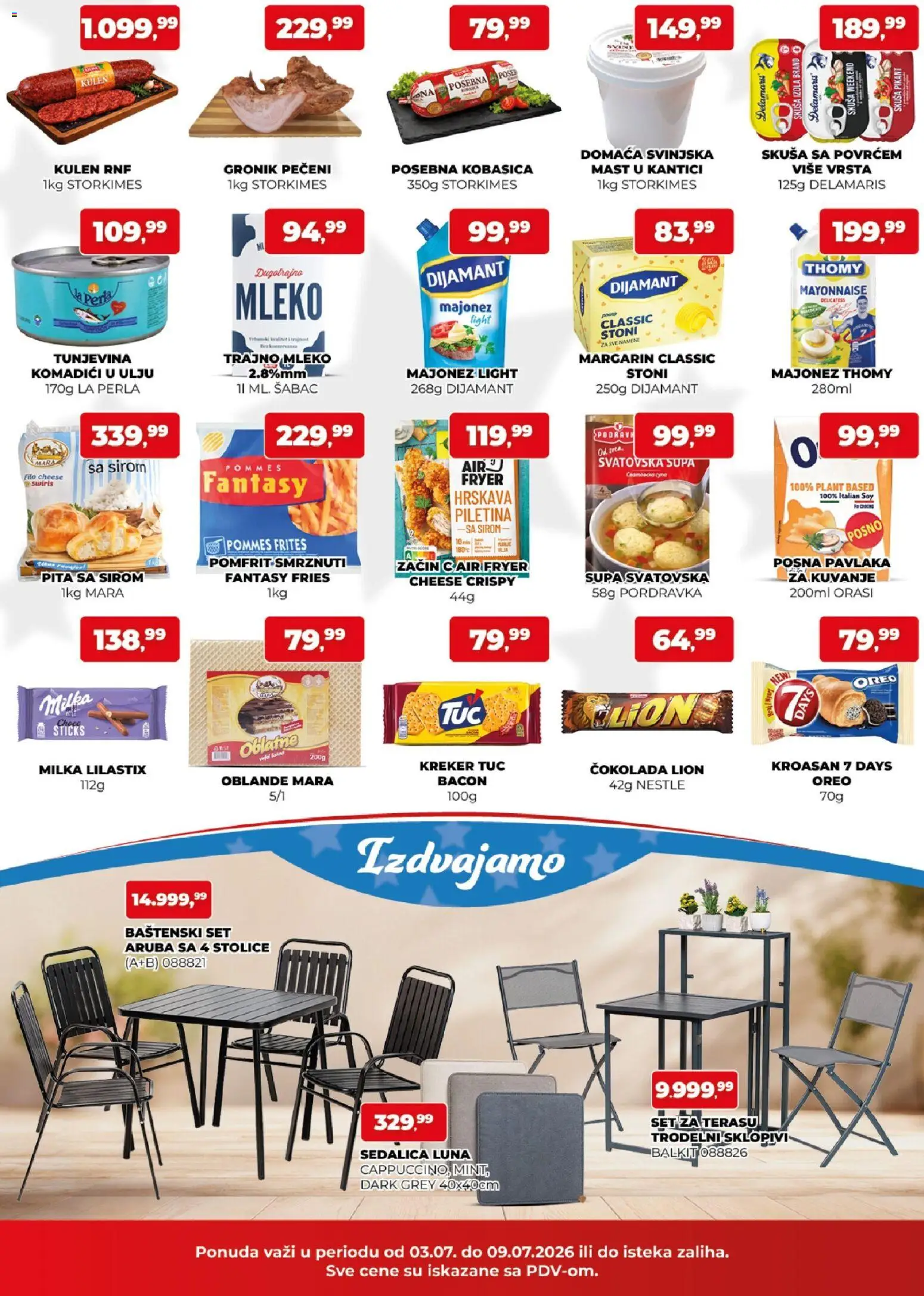 Plus Cash & Carry katalog - važi od 03.07.2026 | Strana: 2 | Proizvode: Margarin, Pomfrit, Mleko, Kobasica