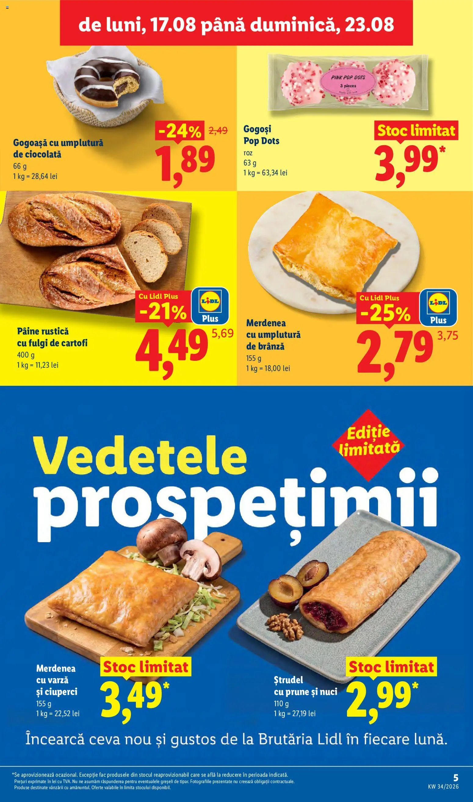 Noul catalog Lidl – valabil de la 17.08.2026 | Pagină: 5 | Produse: Gogoasa, Ciuperci, Gogoși, Cartofi