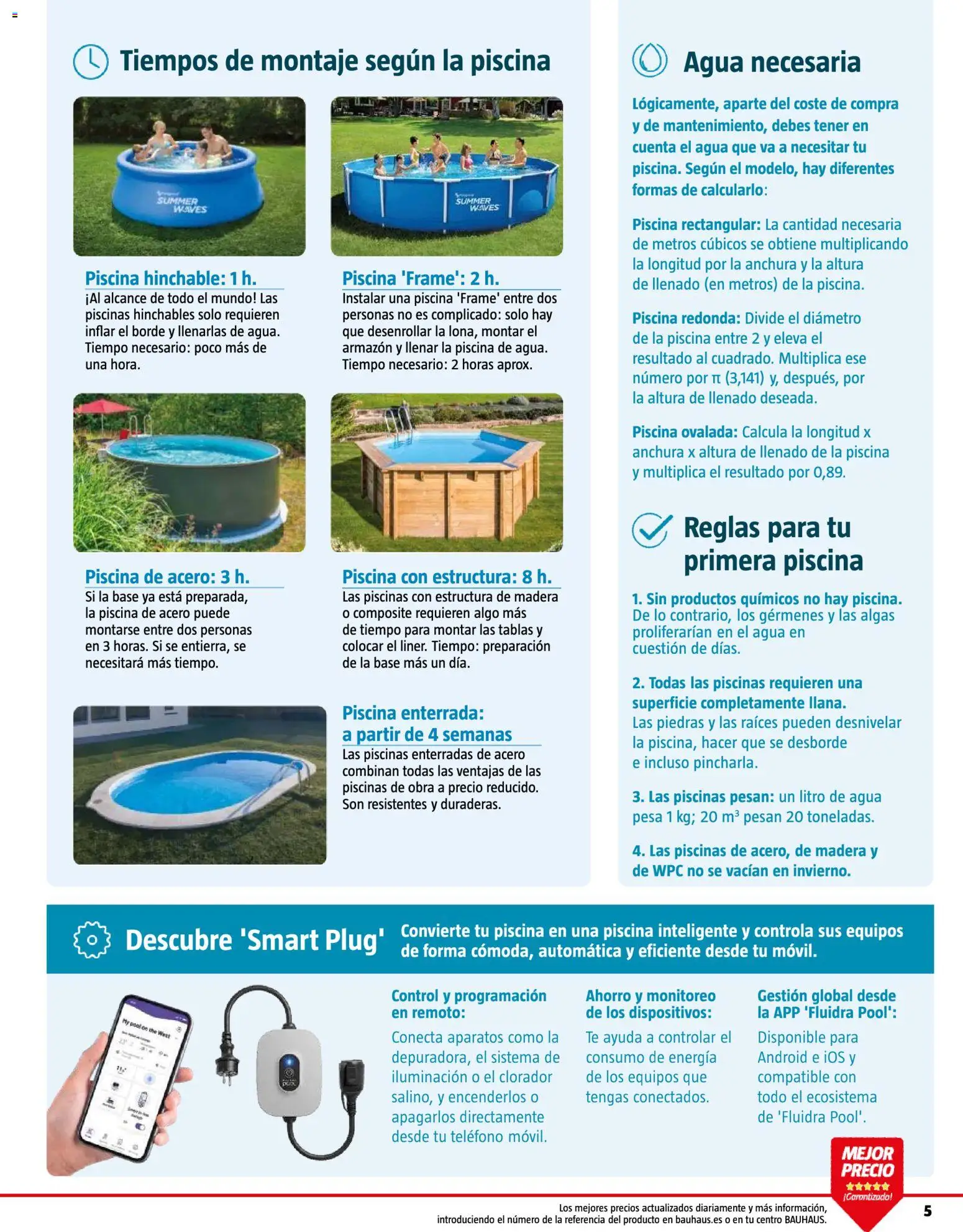 Bauhaus Piscinas 2026 │ válido desde el 01.06.2026 | Página: 5 | Productos: Té, Teléfono, Galette de chaise