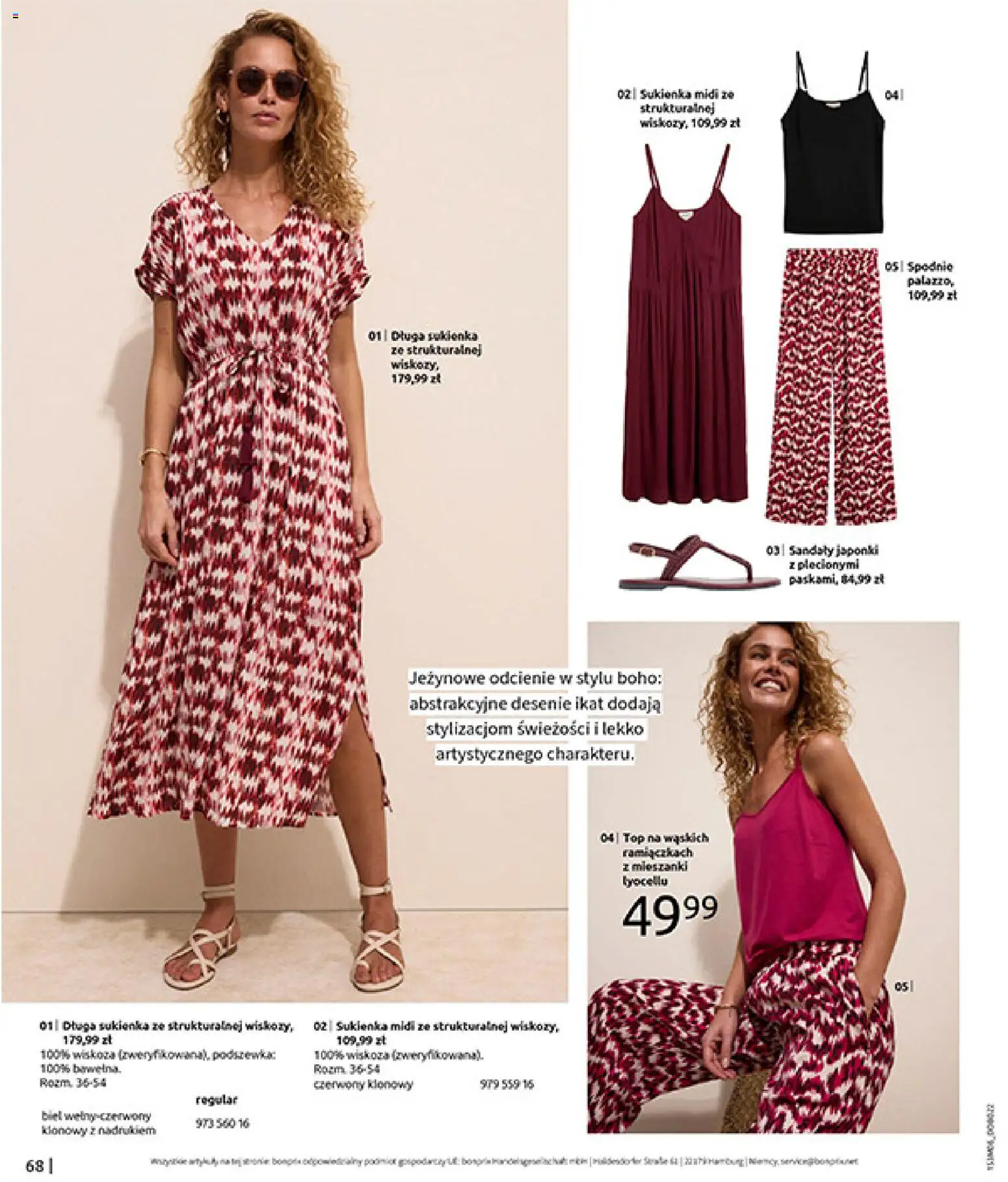 BonPrix Katalog od 15.06.2026 | Strona: 70 | Produkty: Top, Spodnie, Sandały, Sukienka