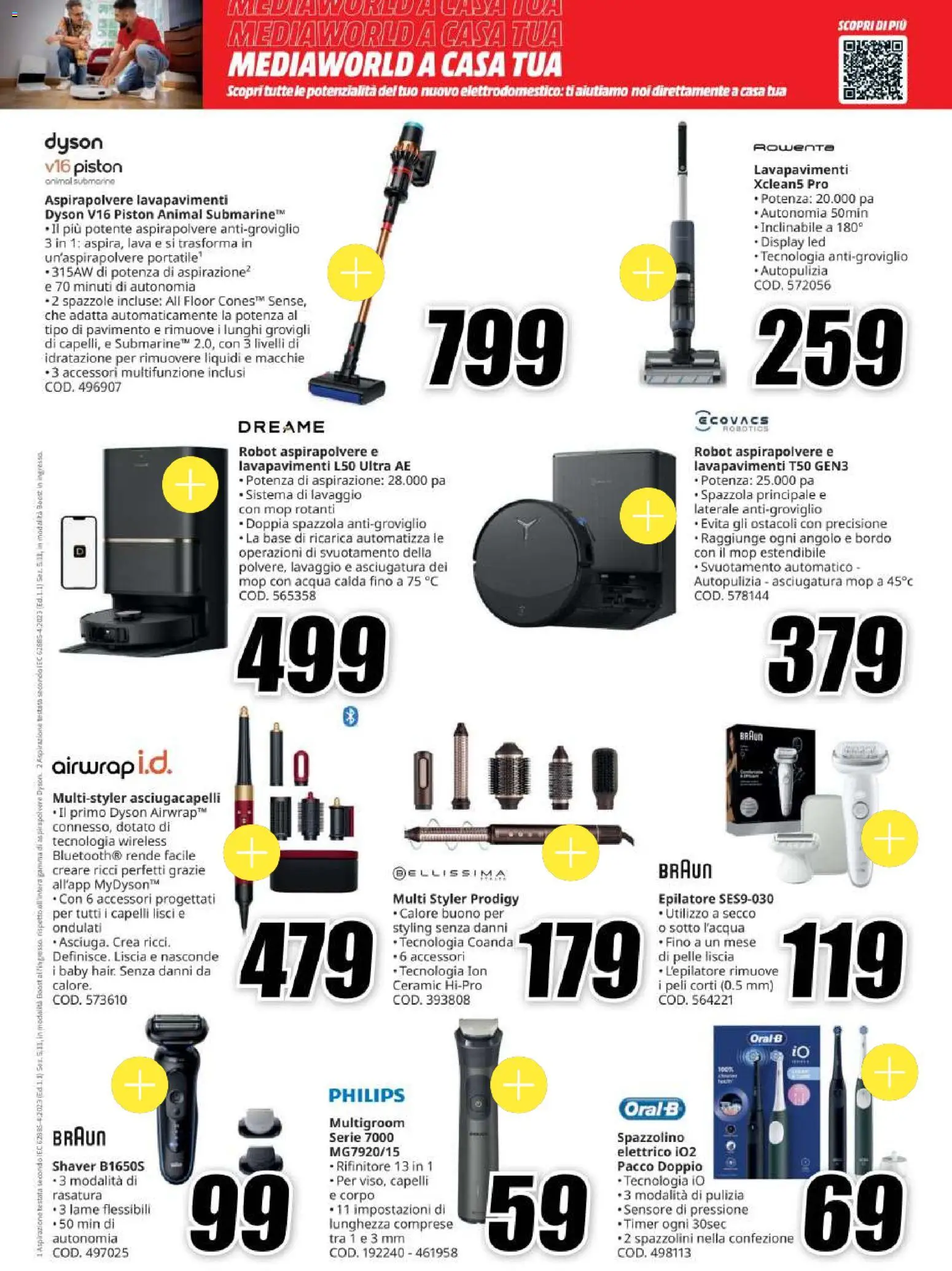Volantino Media World del 20/08/2026 | Pagina: 35 | Prodotti: Acqua, Robot, Asciugacapelli, Dyson