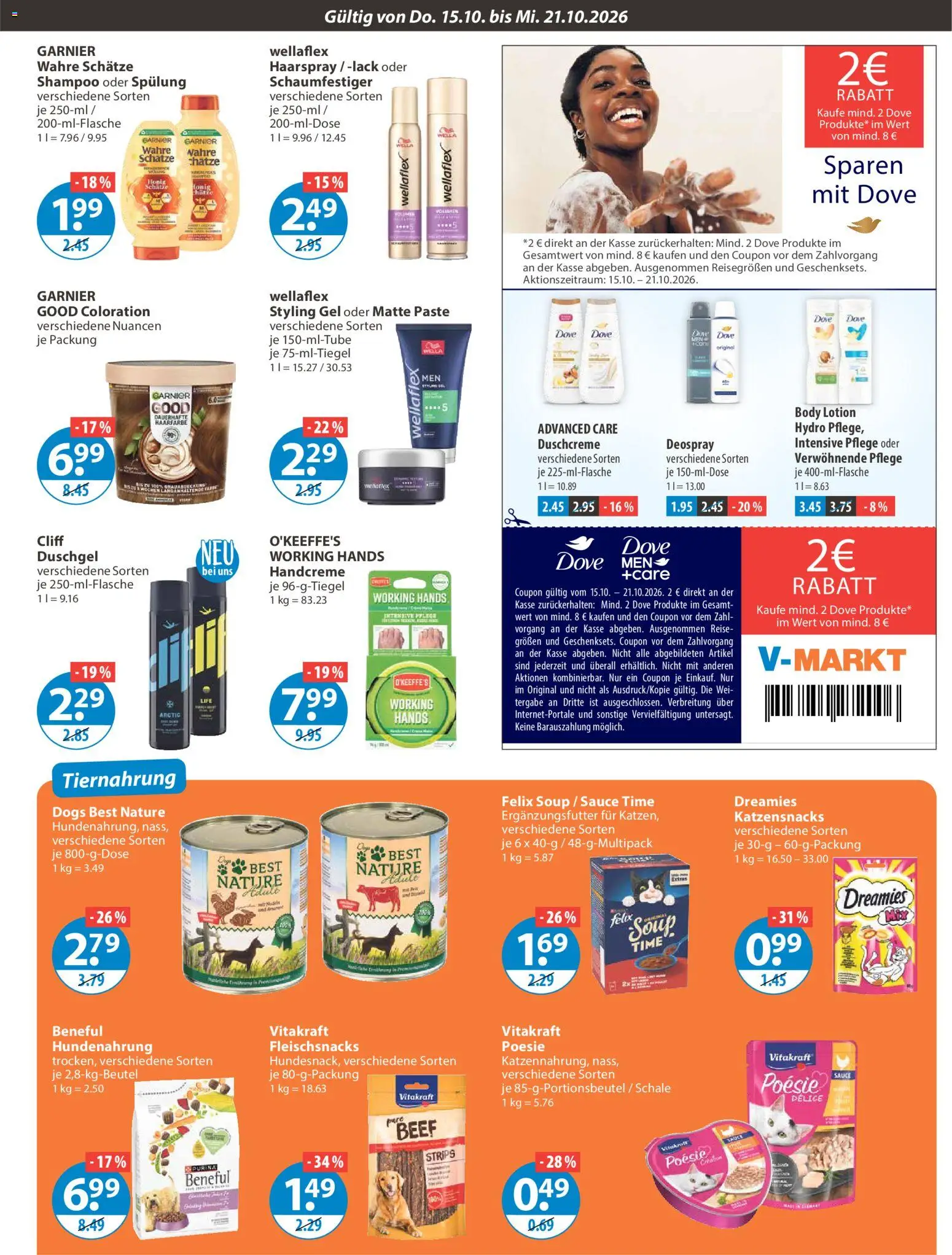 V-Markt Angebote – gültig ab 15.10.2026 | Seite: 11 | Produkte: Spülung, Handcreme, Duschgel, Deospray