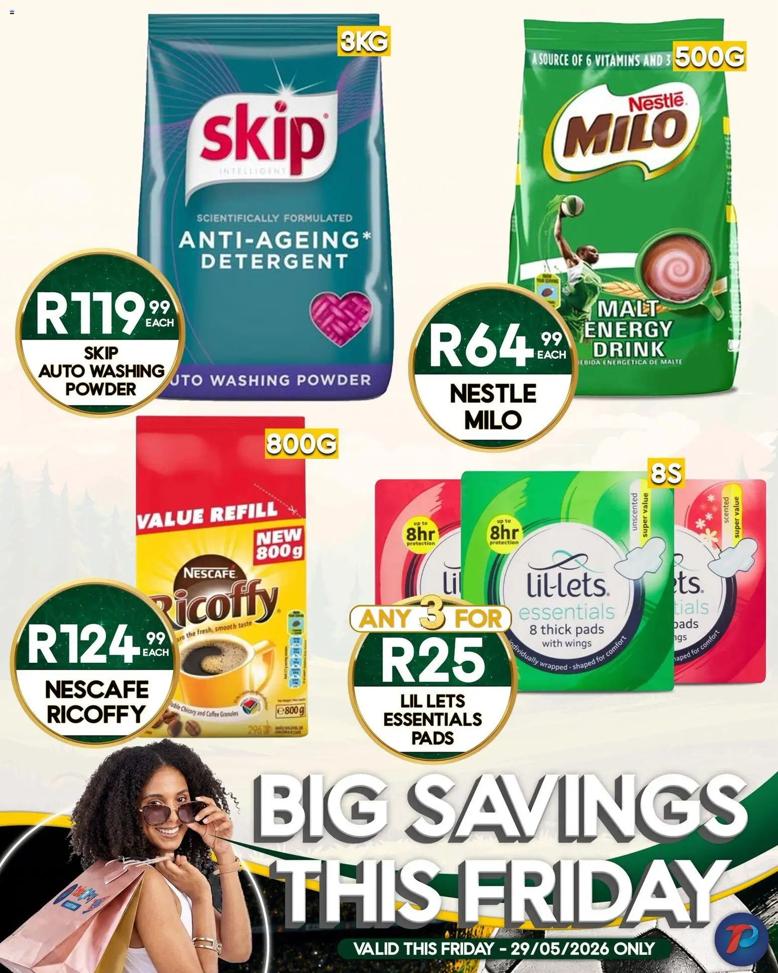 New Take n Pay catalogue – valid from 29.05.2026 | Page: 4 | Products: Vitamins, Powder, Washing powder, Detergent