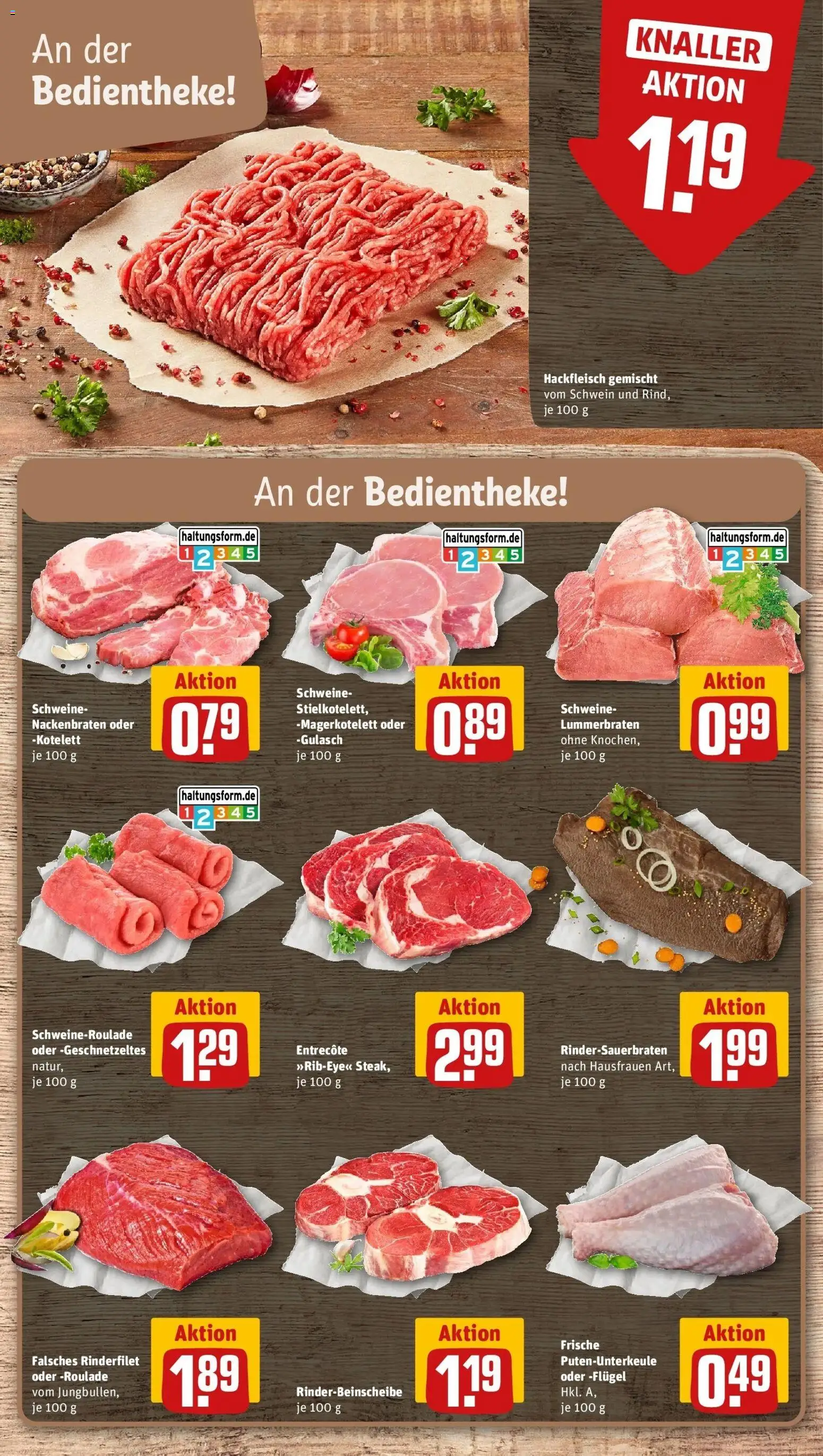 REWE Prospekt ab 26.10.2026 zum Blättern » Angebote | Seite: 8 | Produkte: Rinderfilet, Entrecote, Gulasch, Hackfleisch