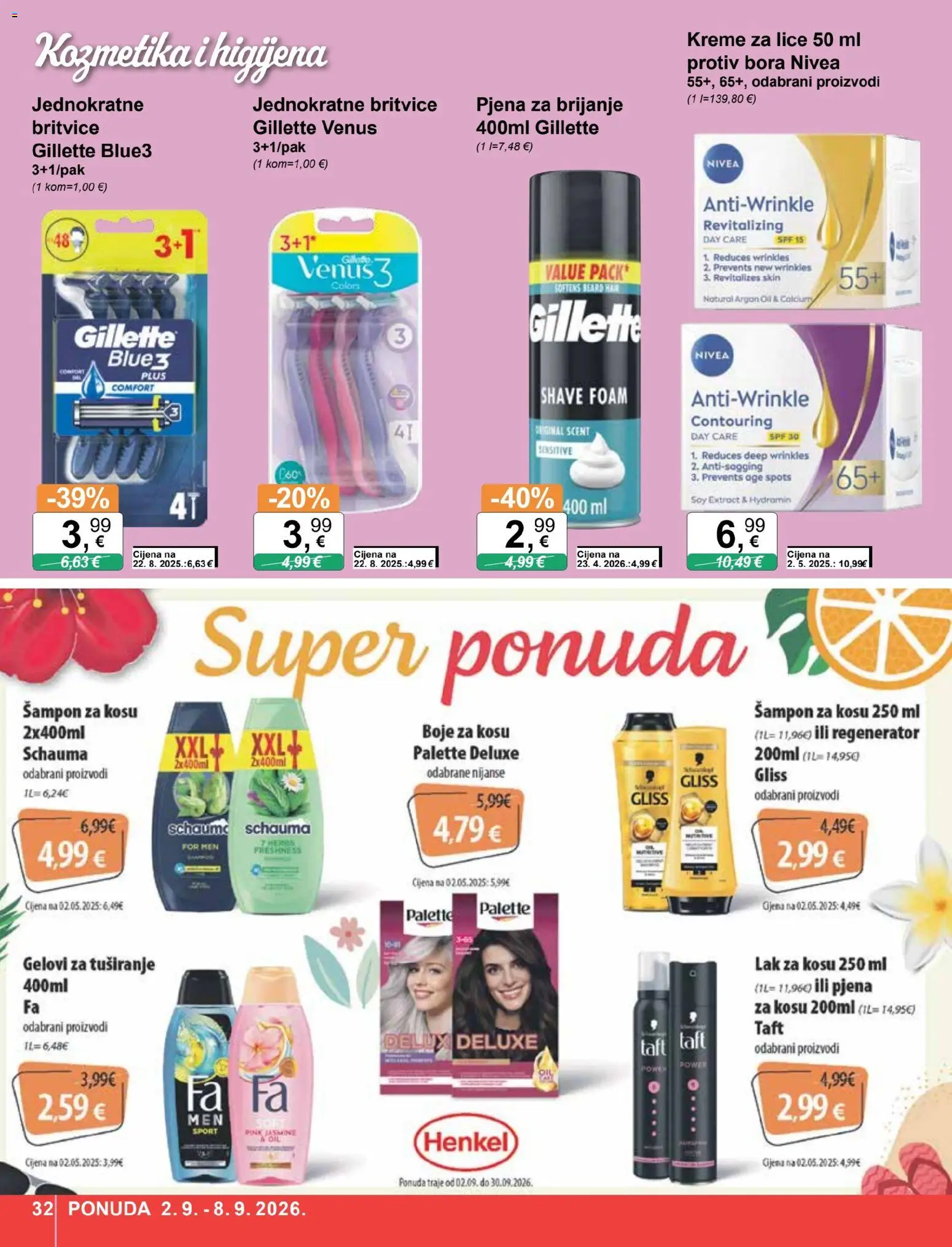 KTC katalog | vrijedi od 02.09.2026 | Stranica: 32 | Proizvodi: Regenerator, Pjena za brijanje, Pjena, Nivea
