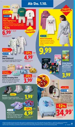 Hausschuhe, Textilfutter und gepolsterte Decksohle. Klettverschluss. TPR-Laufsohle. Größen: 25-30. Je Paar ab 28.09.2026 gültig | Seite: 45 | Produkte: Sweatshirt, Socken, Hausschuhe
