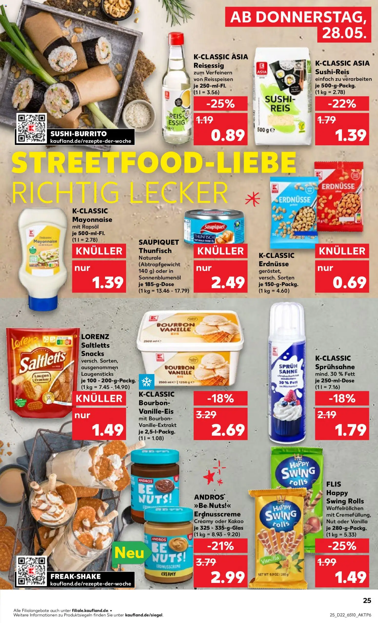 Kaufland Prospekt Köln – gültig ab 28.05.2026 | Seite: 25 | Produkte: Erdnüsse, Rapsöl, Sonnenblumenol, Reis