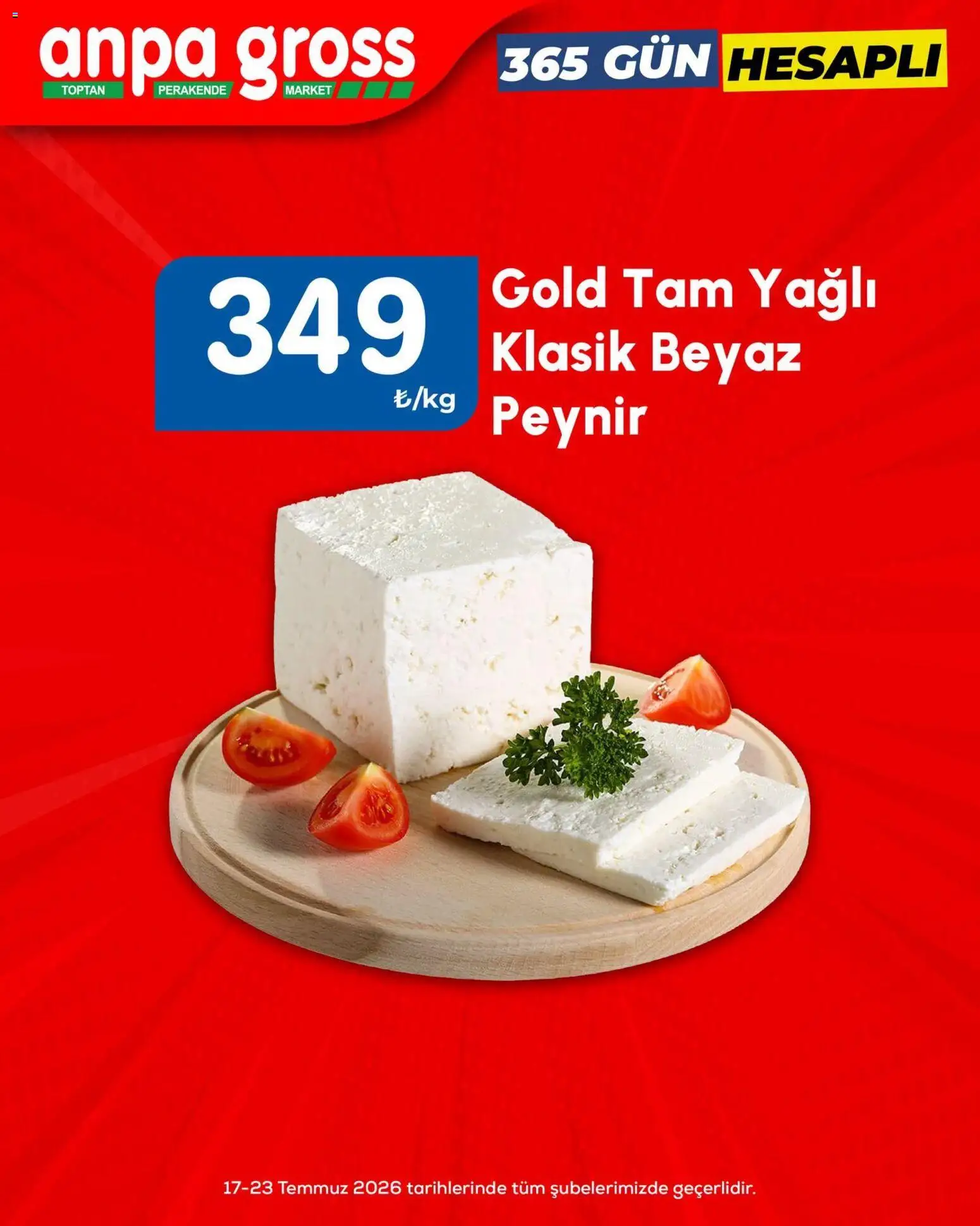 Anpa Gross Katalog - 17 Temmuz 2026 tarihinden itibaren geçerlidir | Sayfa: 1 | Ürünler: Peynir