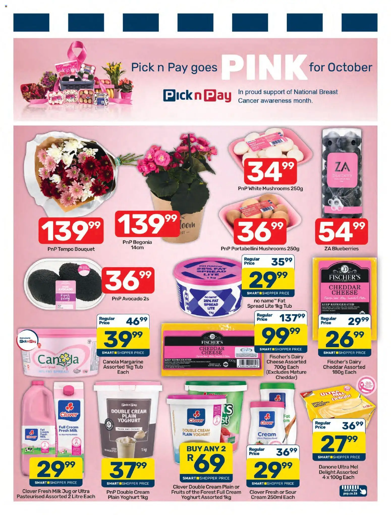New Pick n Pay catalogue – valid from 12/10/2026 | Page: 5 | Products: Blueberries, Spread, Margarine, Cream