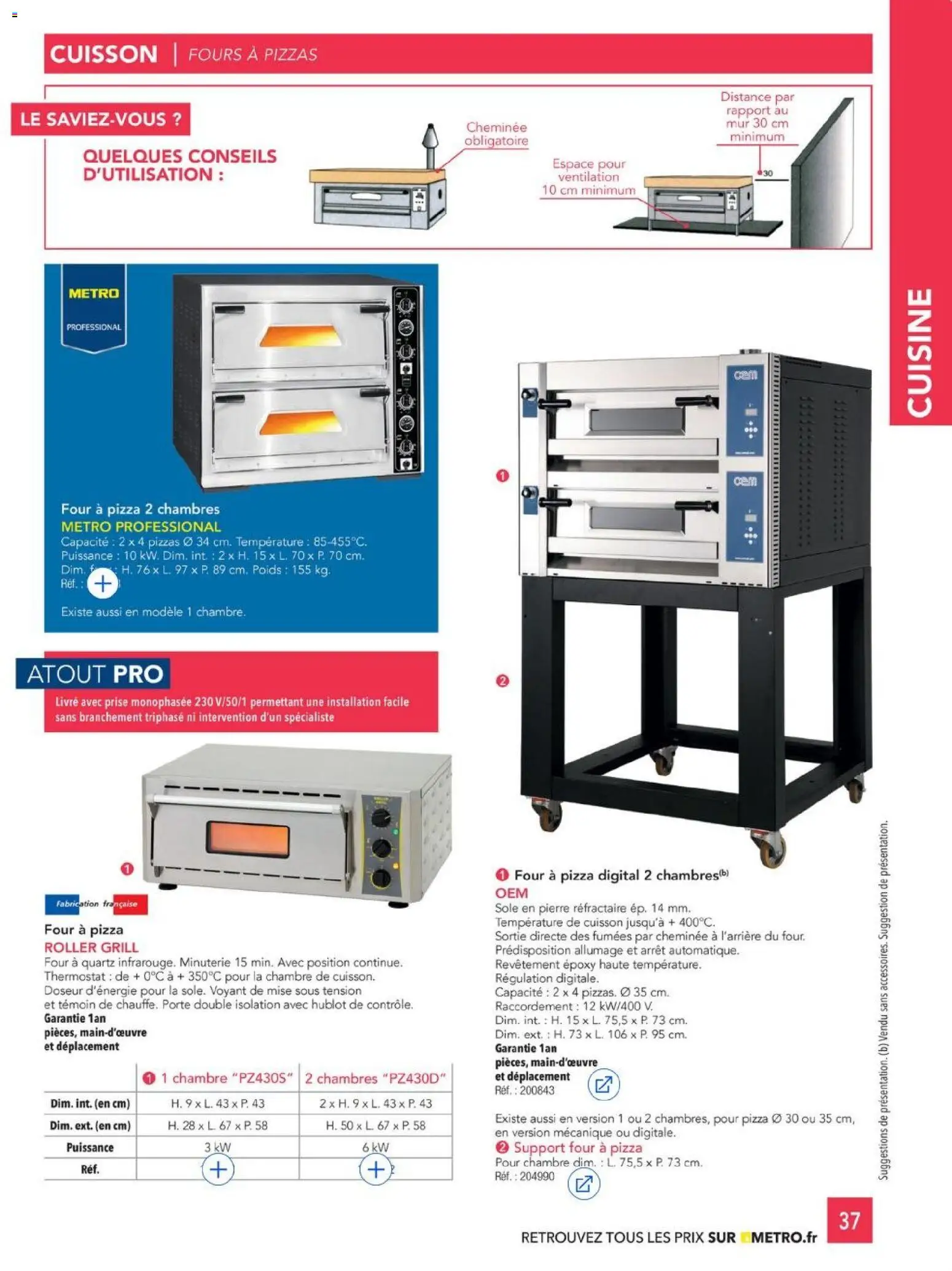 {H1} | Page: 37 | Produits: Four, Grill, Four à pizza, Pizza