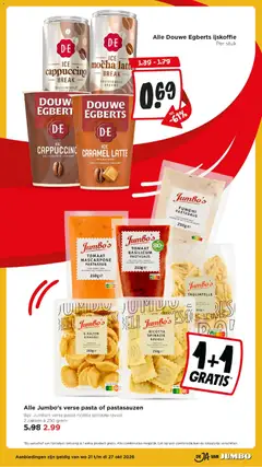 JUMBO'S FUNGI PASTA SAUS, JUMBO'S FUNGI PASTA SAUS VERSE ROMIGE SAUS, GEBASEERD OP ITALIAANS RECEPT 250g e - Voorbeeld van een folder van Jumbo, geldig van 21-10-2026 | Pagina: 4