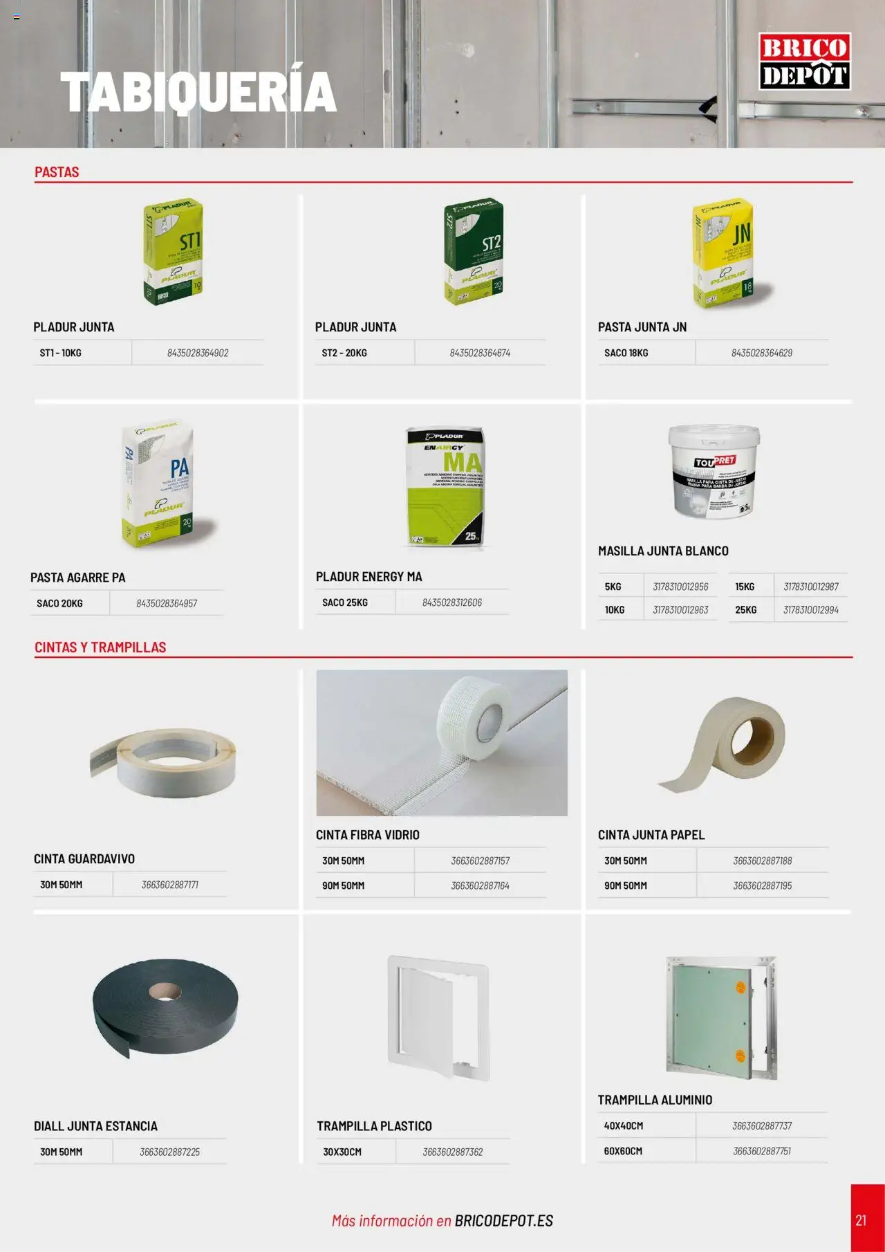 Brico Depôt Catálogo Construcción │ válido desde el 01/04/2025 | Página: 21 | Productos: Pasta