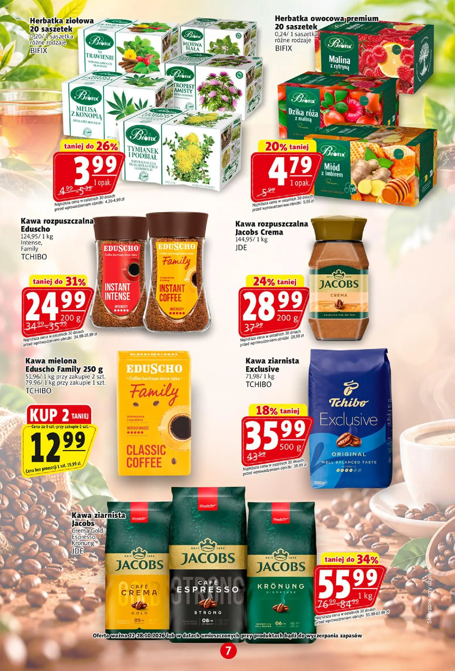 Prim Market gazetka od 22.10.2026 | Strona: 7 | Produkty: Miód, Tymianek, Jacobs, Kawa mielona