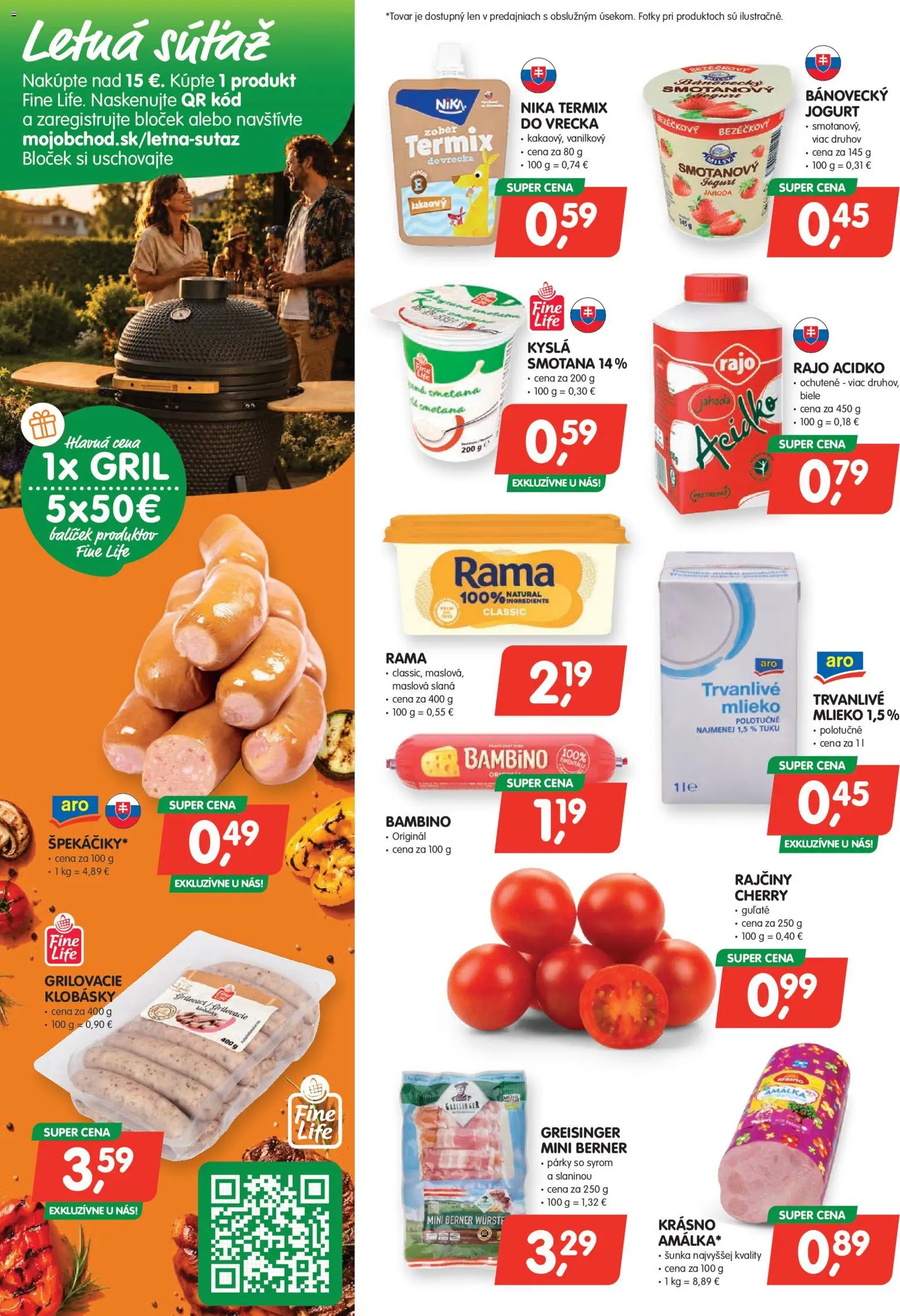Nové Môj obchod akcie – leták je platný od 31.07.2026 | Strana: 2 | Produkty: Gril, Jogurt, Šunka, Rama