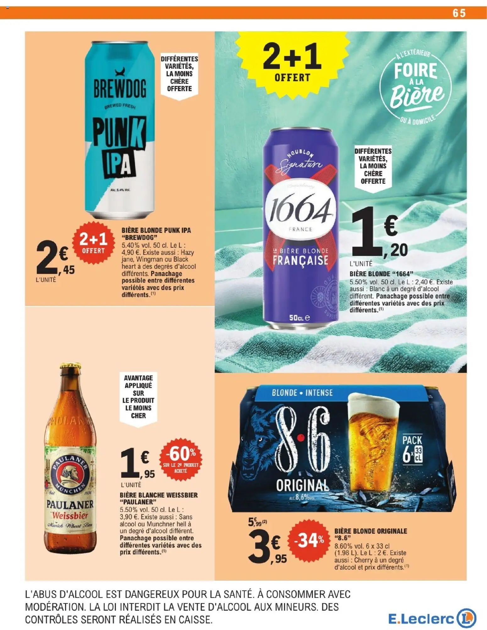 {H1} | Page: 65 | Produits: Biere blonde 1664, Alcool, Bière blonde, Bière