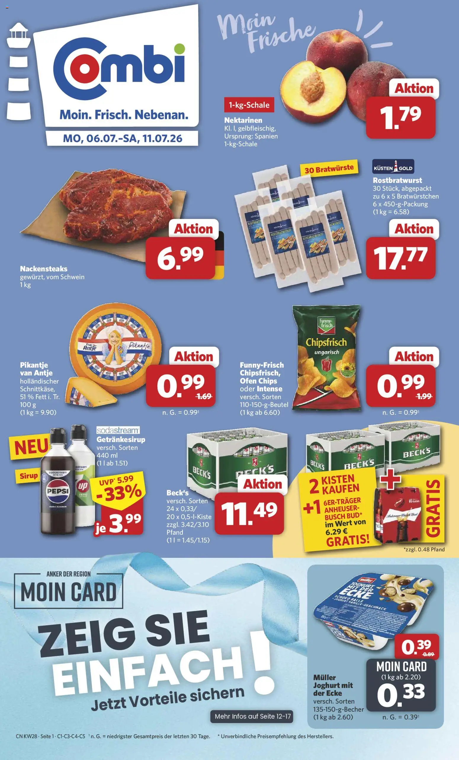 Combi Prospekt – gültig ab 06.07.2026 | Seite: 1 | Produkte: Ofen, Pepsi, Chips, Sodastream