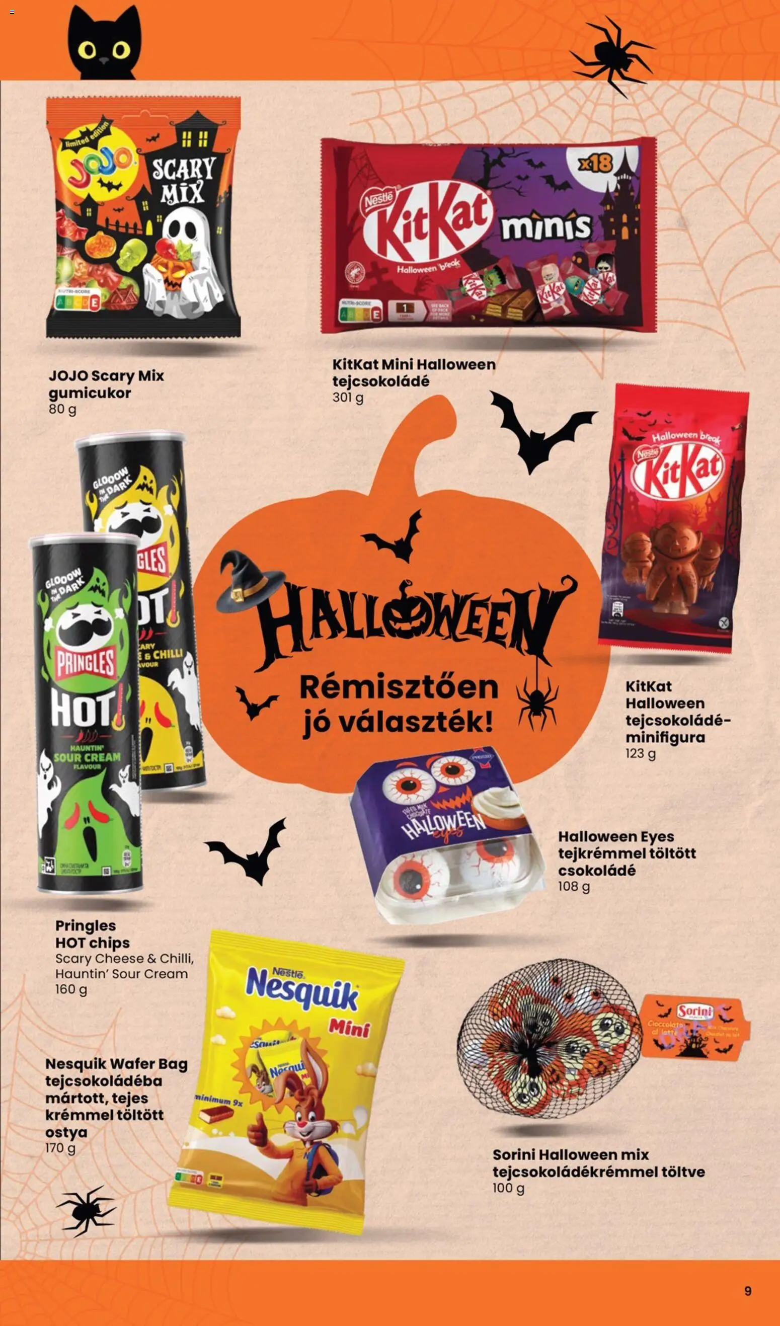 Interspar akciós ujság - amely érvényes a következő dátumtól: 2026.10.01. | Oldal: 9 | Termékek: Ostya, Chips, Pringles, Nestlé