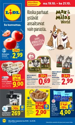 Lidl-mainoslehti voimassa 19/10/2026 alkaen
