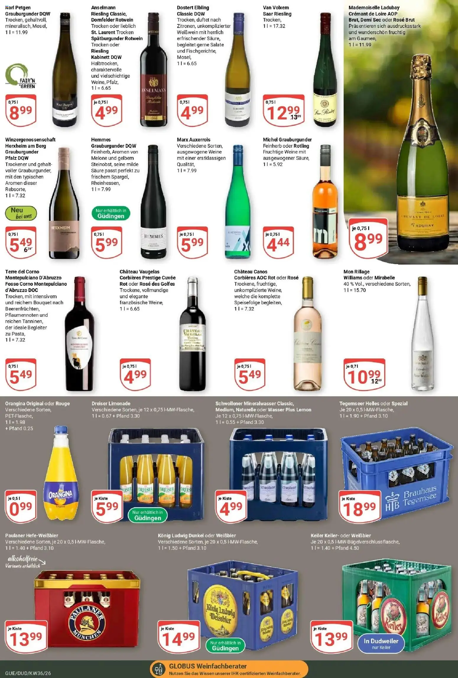 Globus Prospekt Saarbrücken-Dudweiler (ab 31.08.2026) » Angebote online | Seite: 20 | Produkte: Weißbier, Rotwein, Rouge, Melone