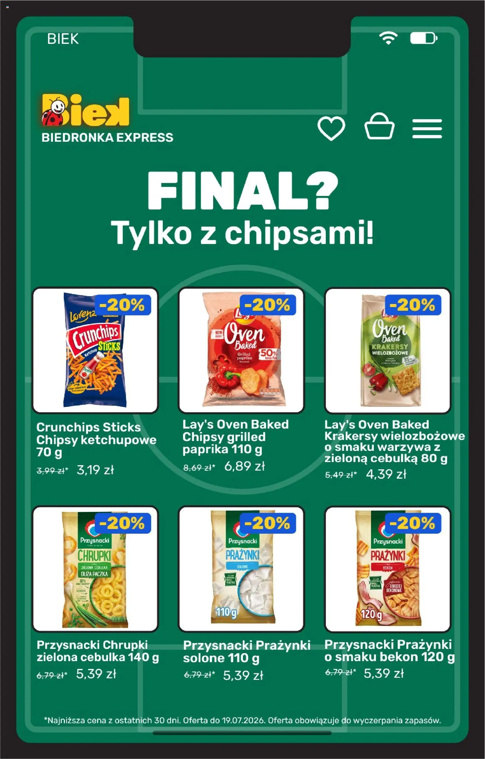 Biedronka gazetka - Biek od 17.07.2026 | Strona: 11 | Produkty: Chipsy, Chrupki, Krakersy, Warzywa