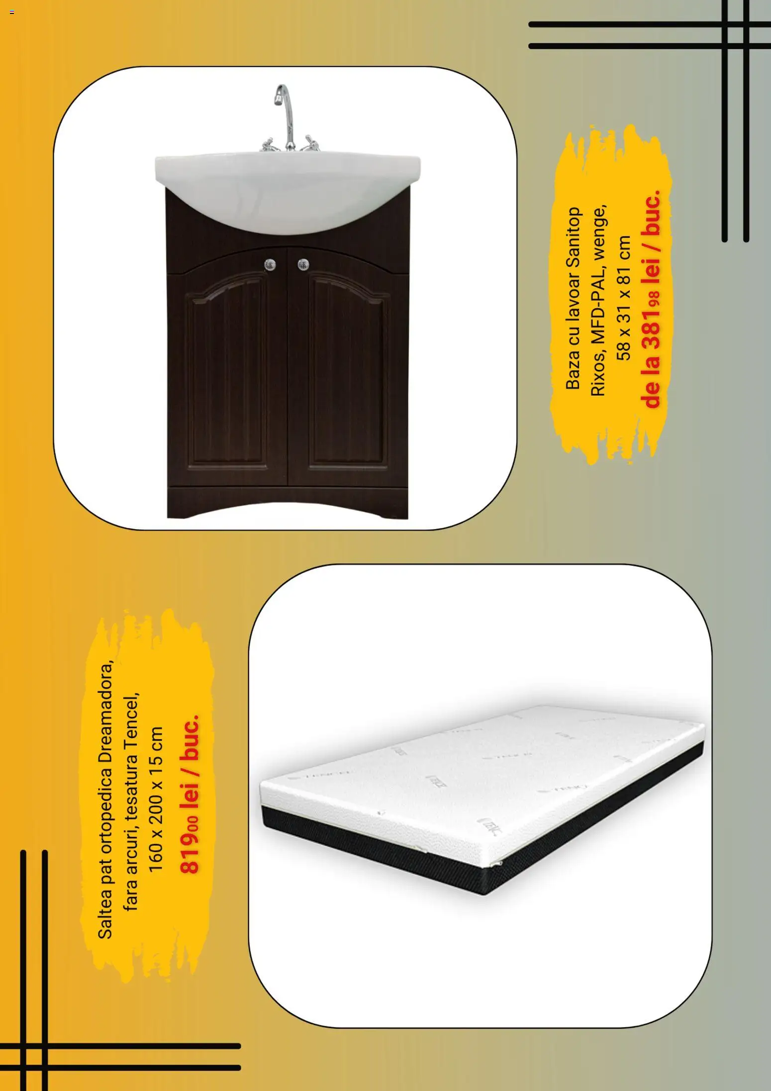Noul catalog Mathaus – valabil de la 04.09.2026 | Pagină: 3 | Produse: Pat, Saltea, Lavoar