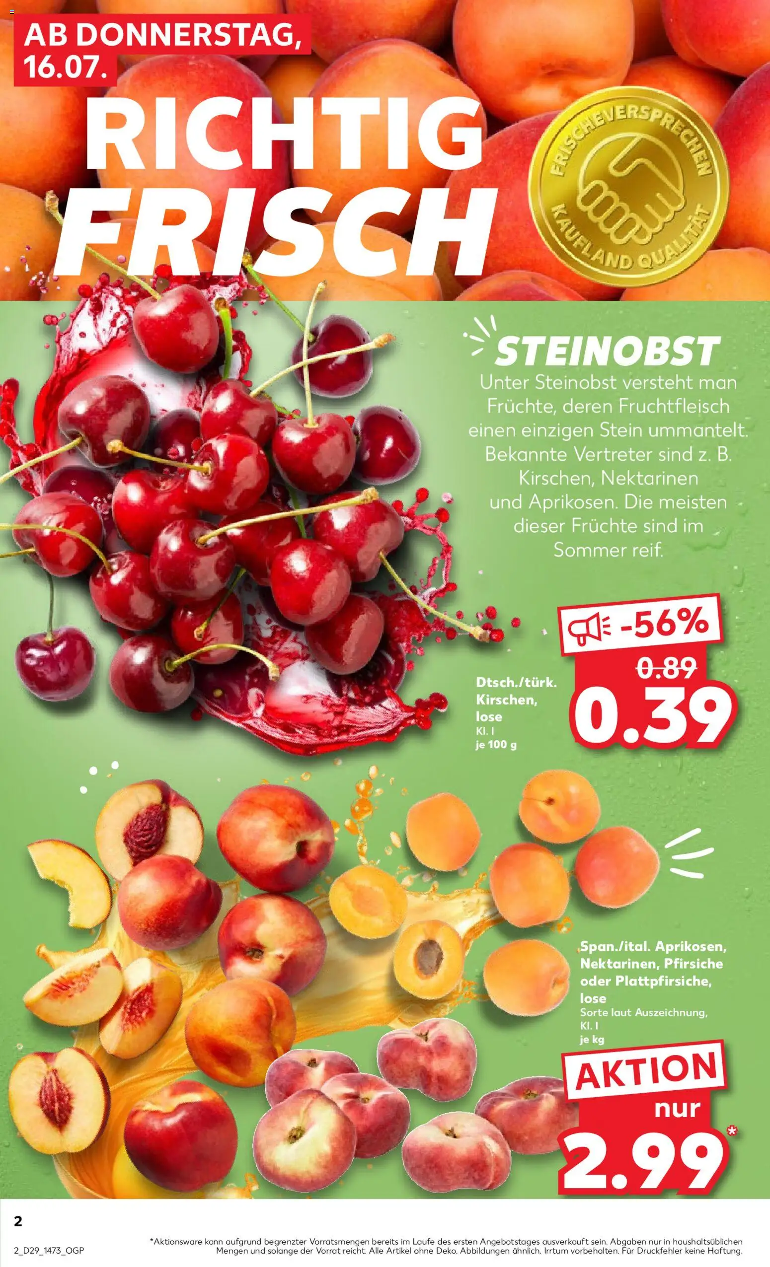 Kaufland Prospekt Berlin – gültig ab 16.07.2026 | Seite: 2 | Produkte: Nektarinen