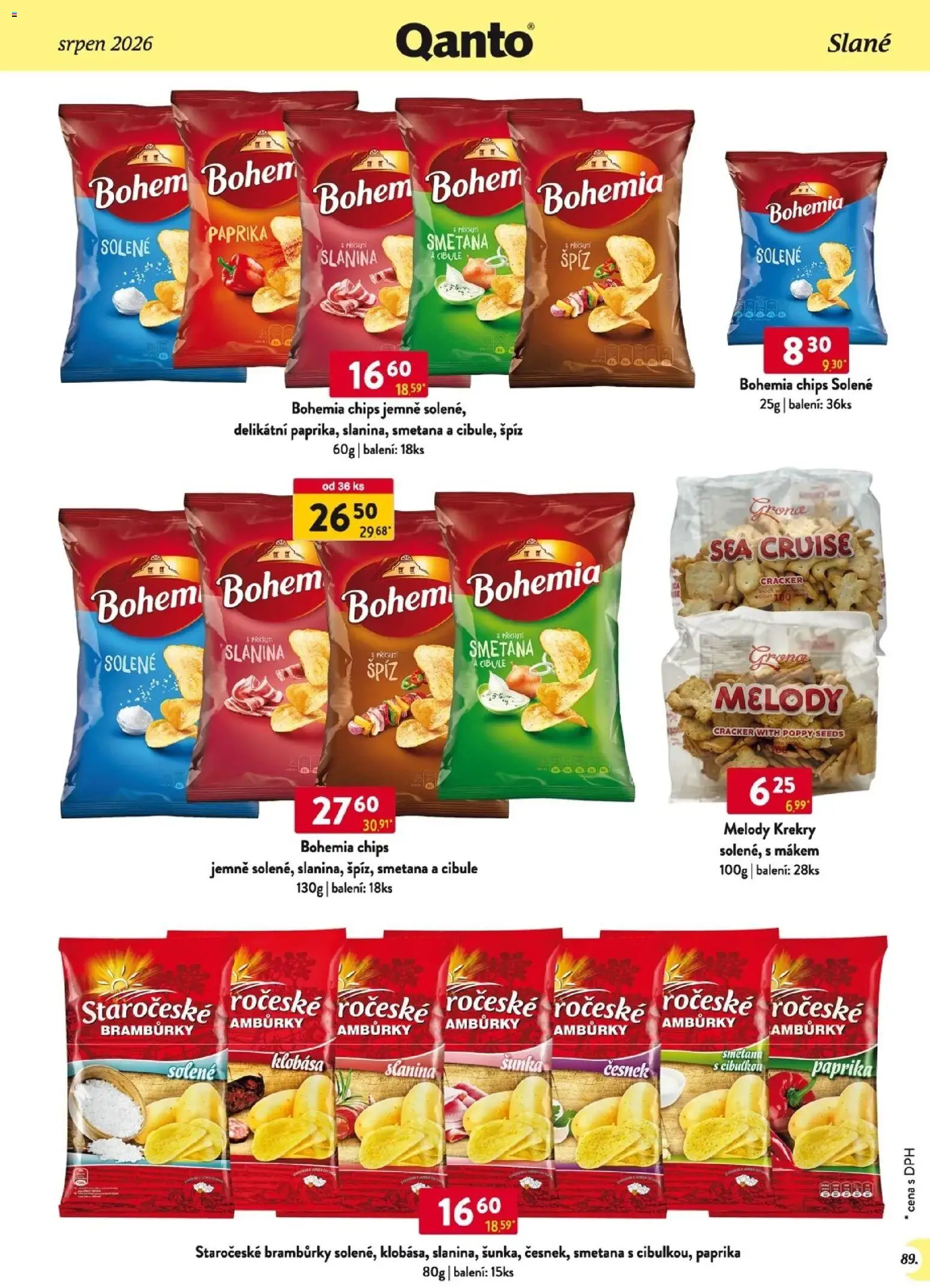 Astur & Qanto leták - Velkoobchod 08/2026 od 01.08.2026 | Strana: 90 | Produkty: Klobása, Paprika, Slanina, Bohemia chips