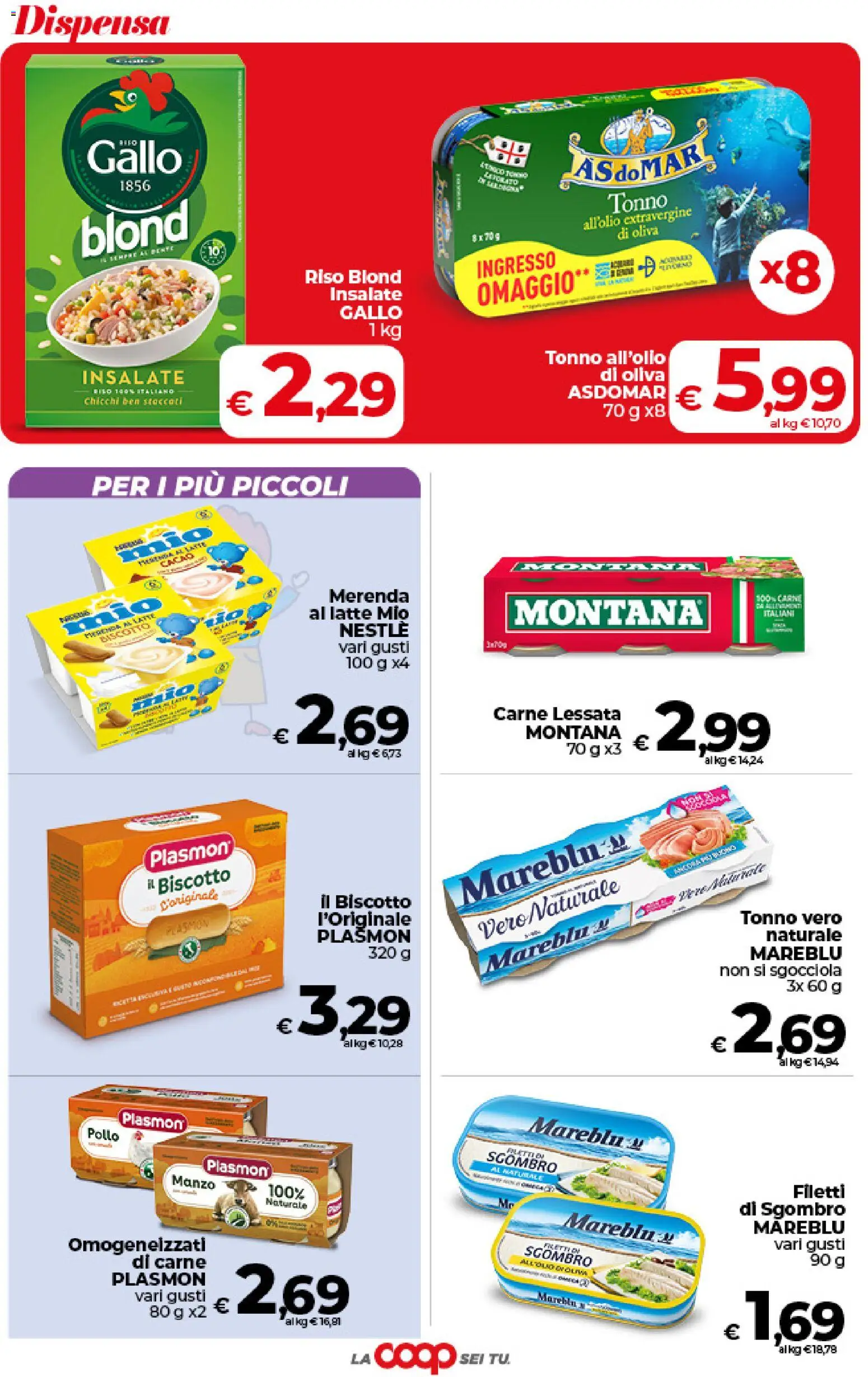 Volantino COOP del 09.06.2026 | Pagina: 28 | Prodotti: Pollo, Riso, Manzo, Sgombro