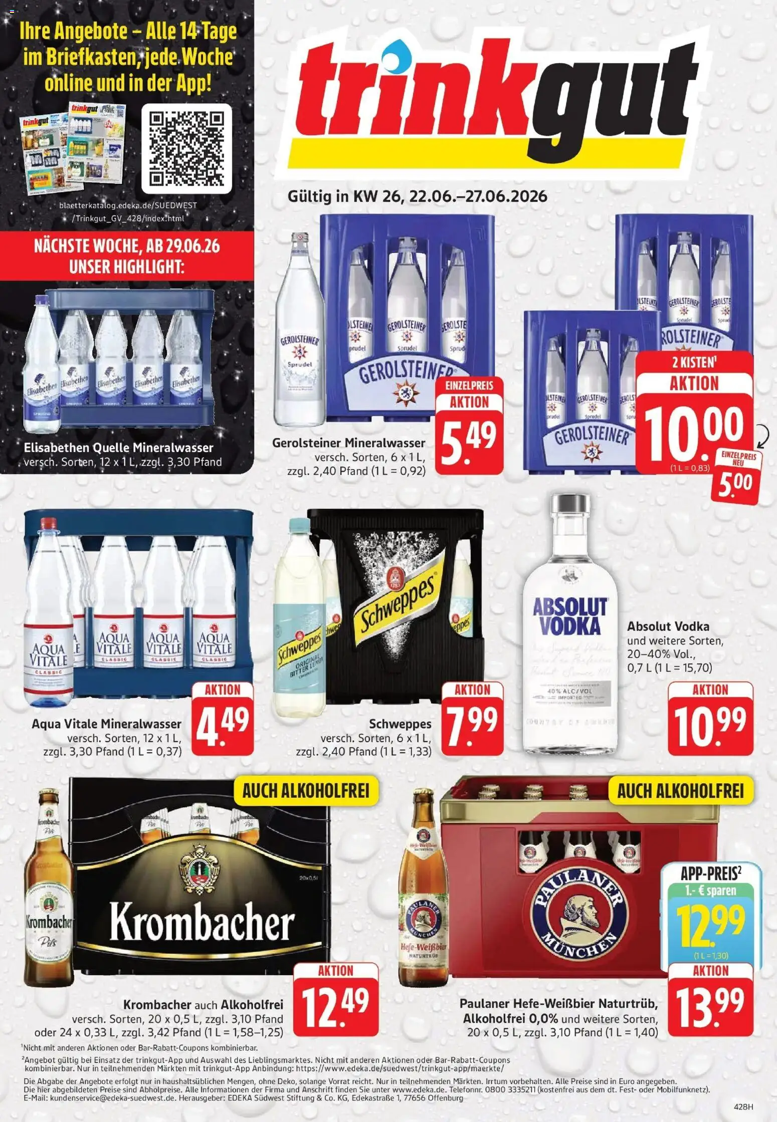 Trinkgut Prospekt – gültig ab 22.06.2026 | Seite: 1