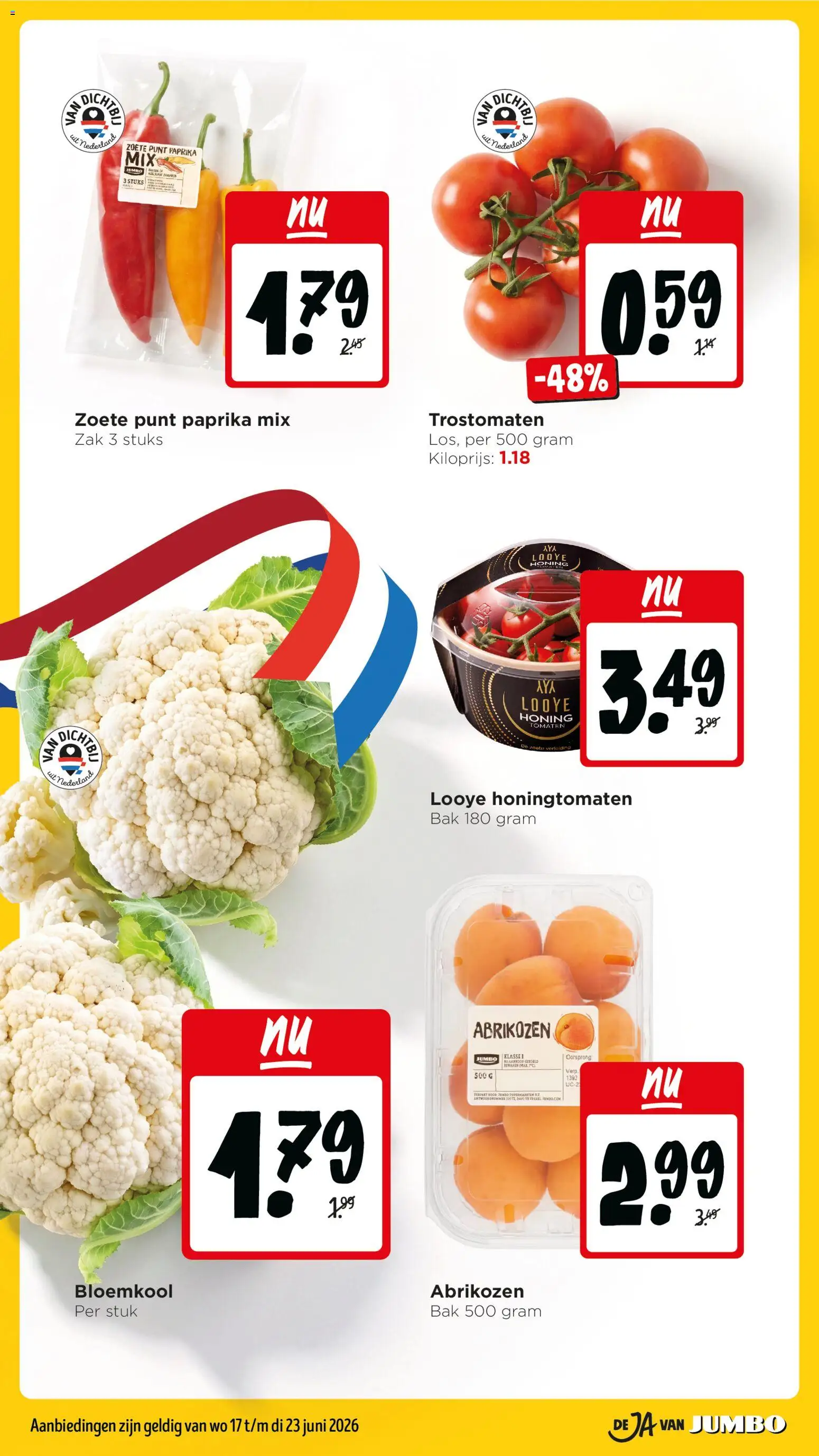 {H1} | Pagina: 13 | Producten: Bloemkool, Tomaten, Rösti, Zak