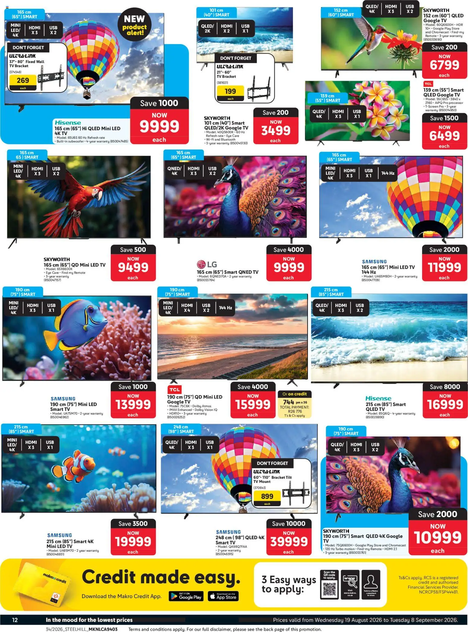 New Makro catalogue – valid from 19/08/2026 | Page: 12 | Products: TV, Remote