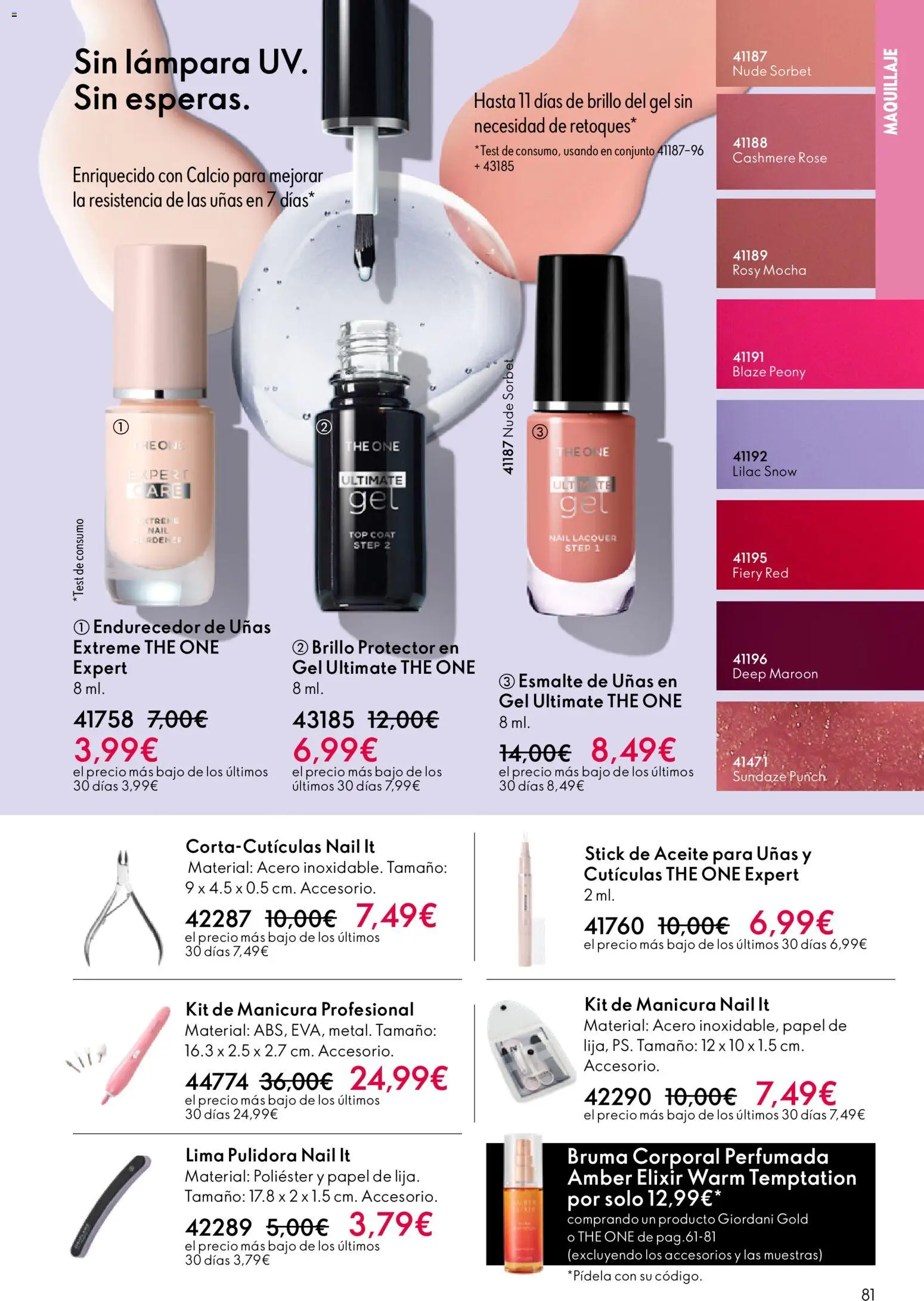 Oriflame - Catálogo Campaña 4 │ válido desde el 11.03.2026 | Página: 81 | Productos: Esmalte de uñas, Lima, Aceite, Lámpara