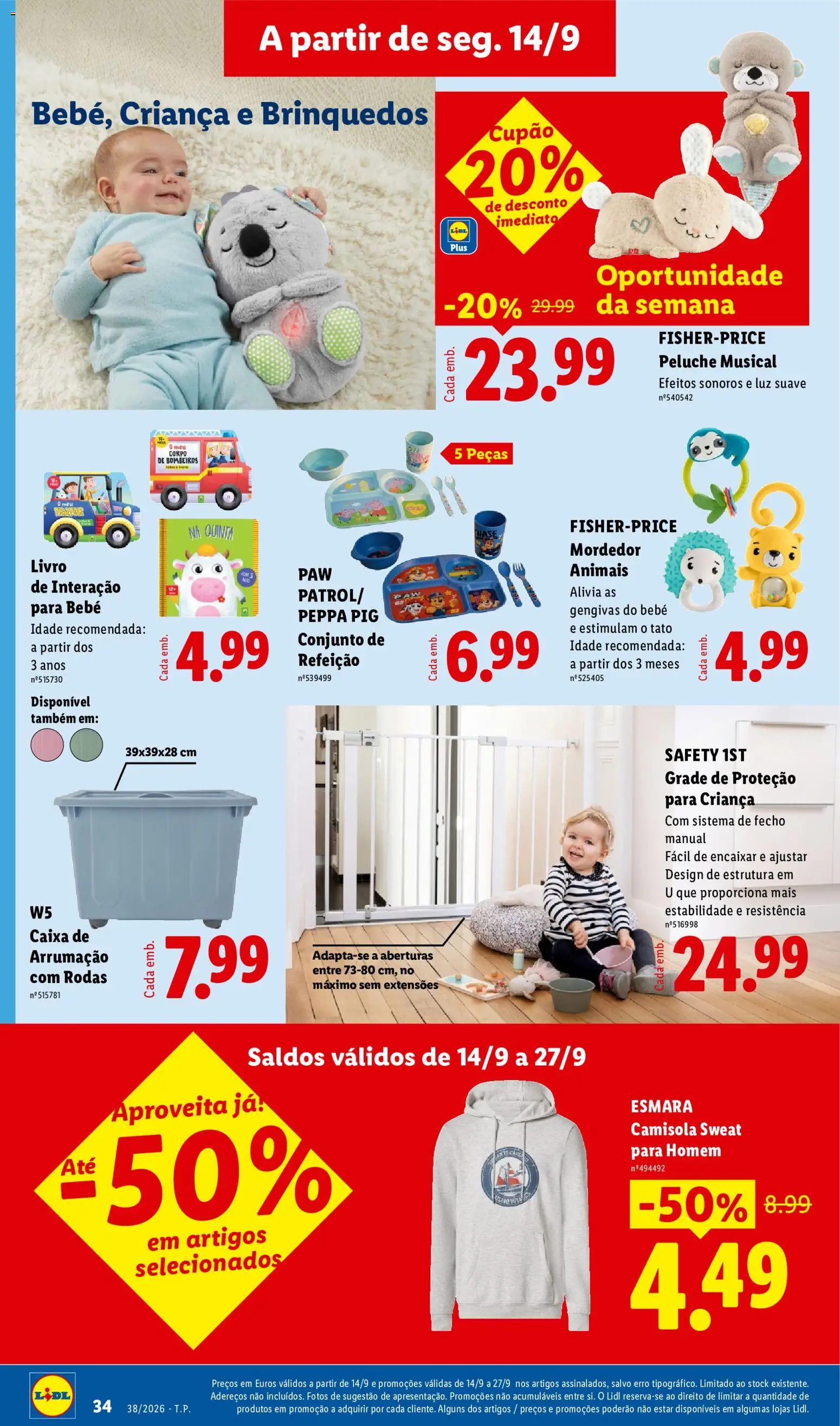 Lidl folheto │ válido de 14/09/2026 | Página: 34 | Produtos: Caixa de arrumação, Caixa, Brinquedos, Camisola