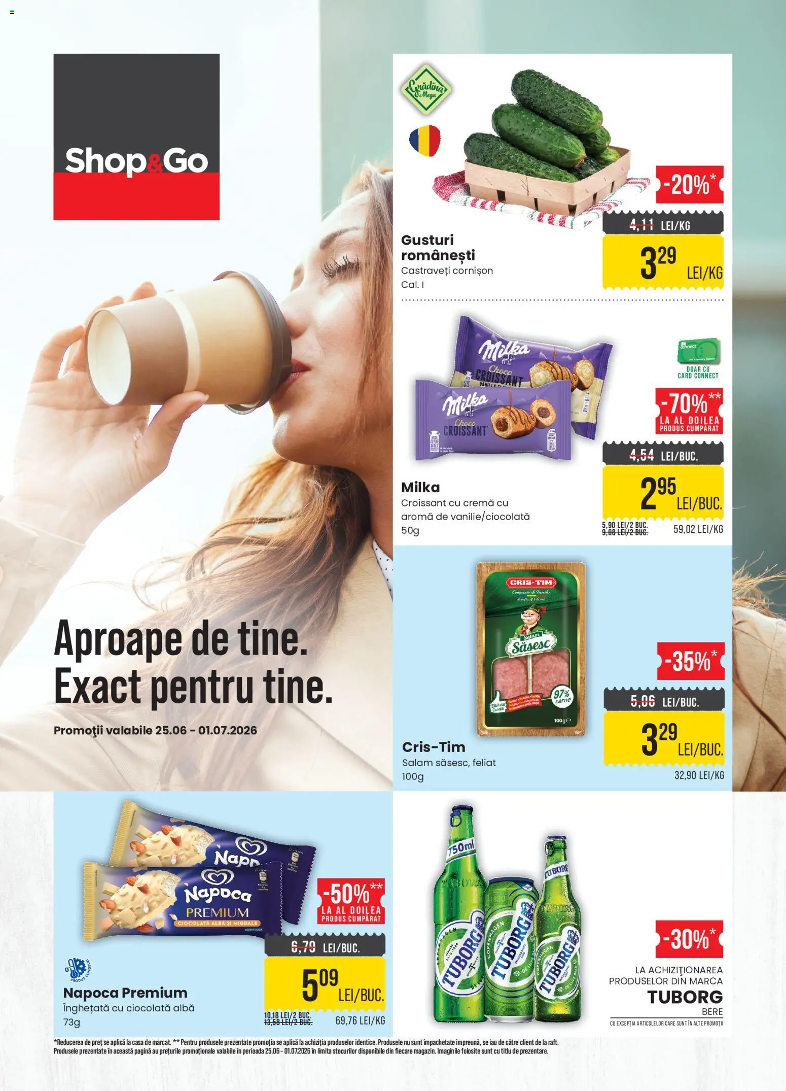 Noul catalog Mega Image – valabil de la 25.06.2026 | Pagină: 1 | Produse: Migdale, Salam, Bere, Înghețată