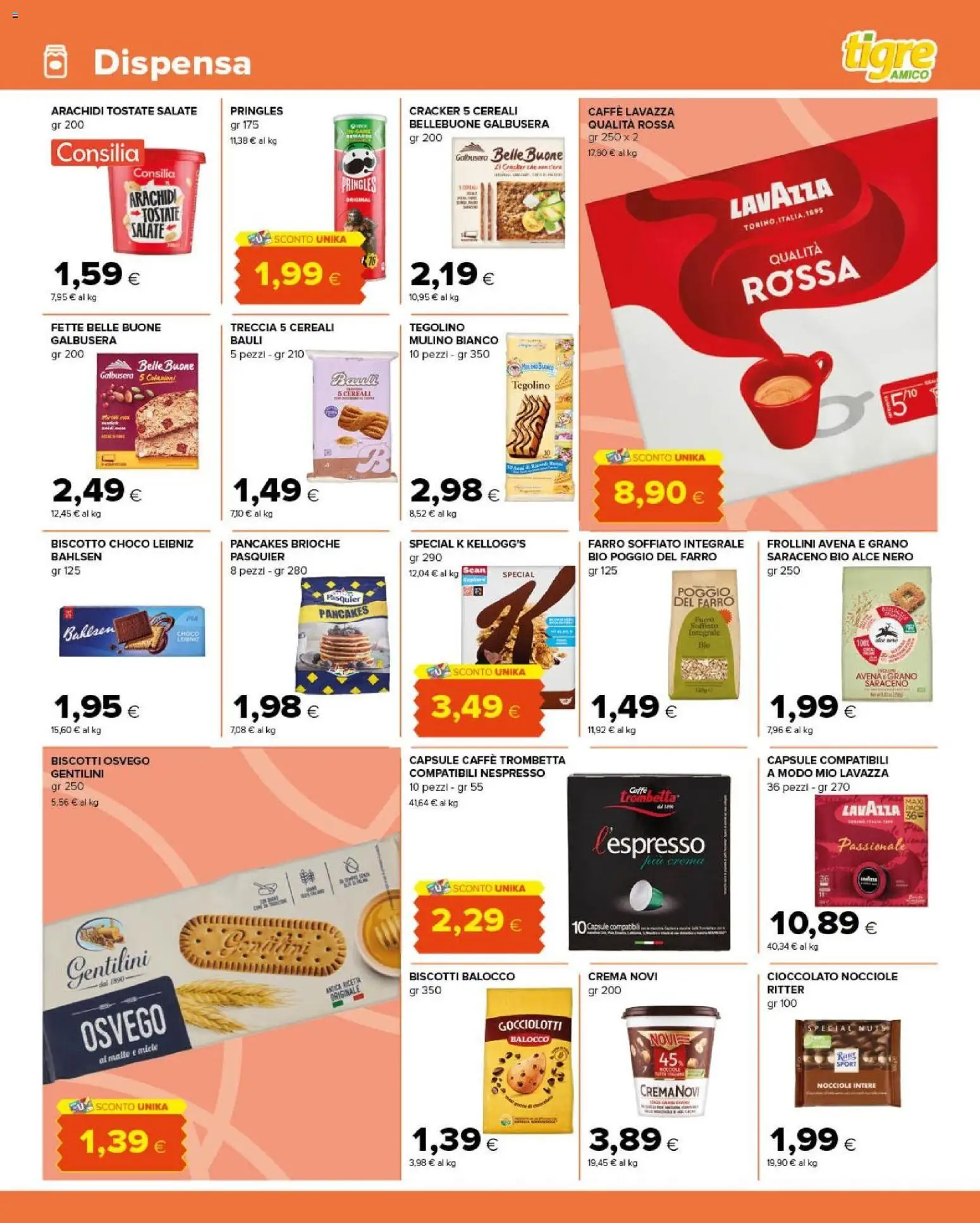 Volantino Tigre del 14/10/2026 | Pagina: 9 | Prodotti: Crema, Caffè, Biscotti, Arachidi
