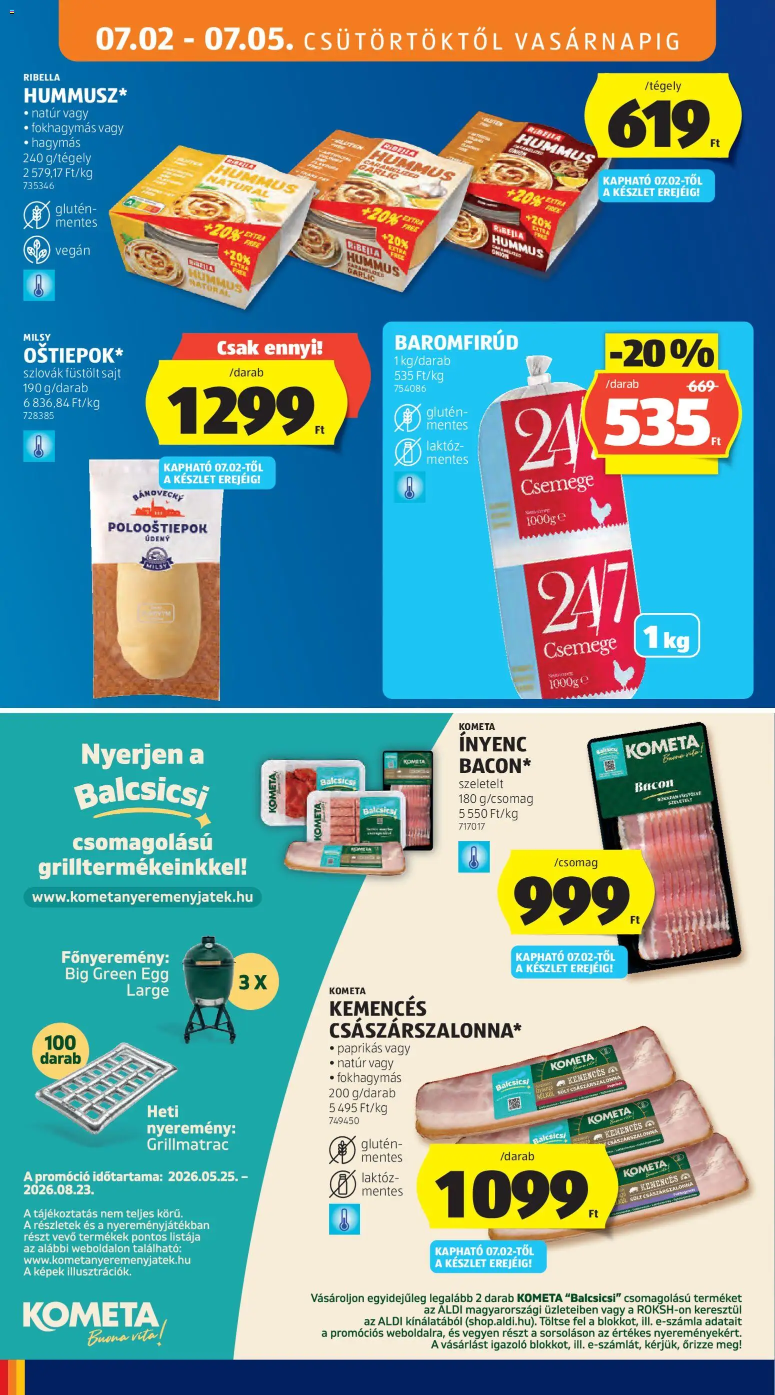 Aldi akciós ujság - amely érvényes a következő dátumtól: 2026.07.02. | Oldal: 12 | Termékek: Füstölt sajt, Bacon, Sajt, Vegán