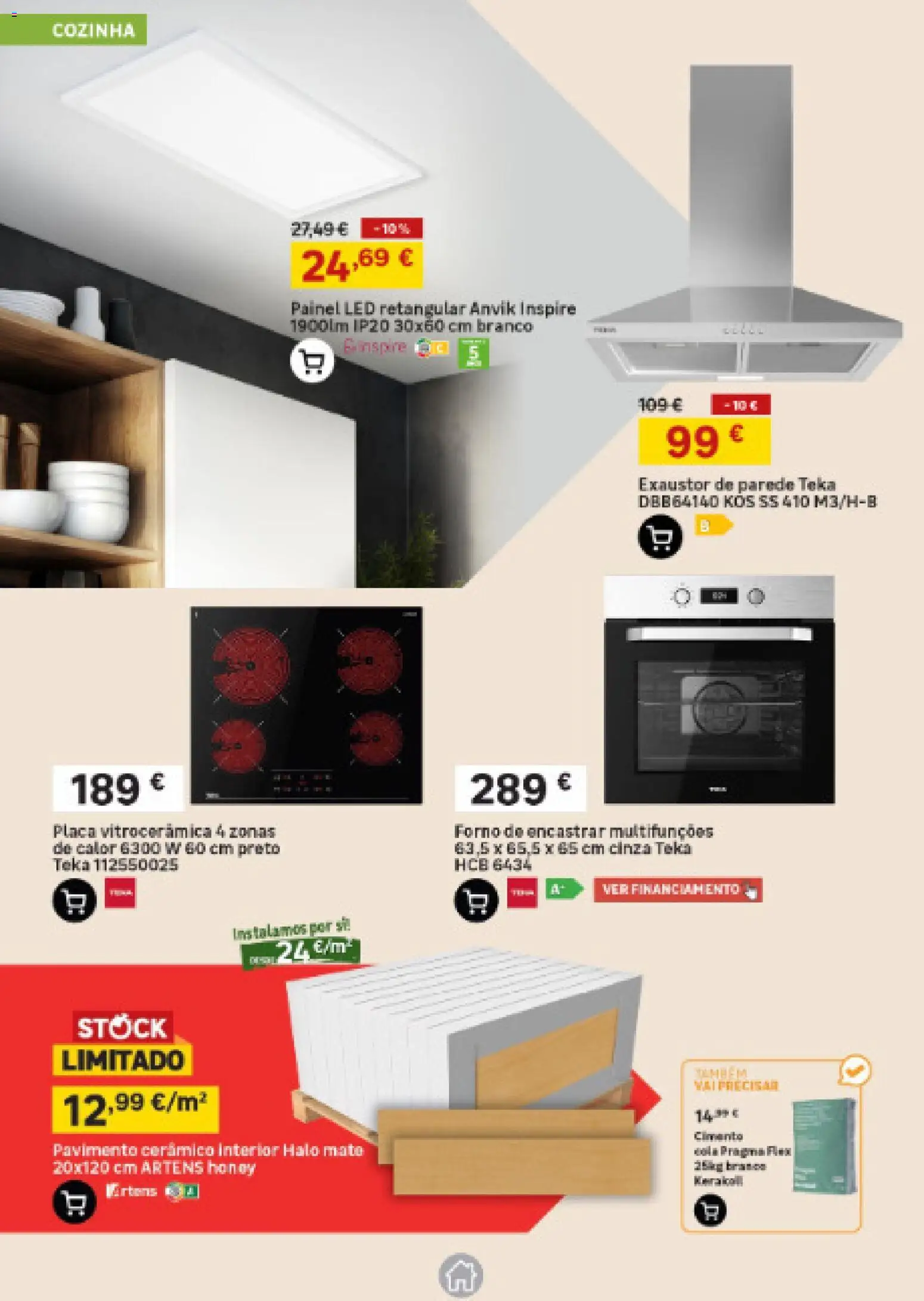 Leroy Merlin Catálogo Madeira │ válido de 27/08/2026 | Página: 14 | Produtos: Pavimento cerâmico, Forno, Exaustor