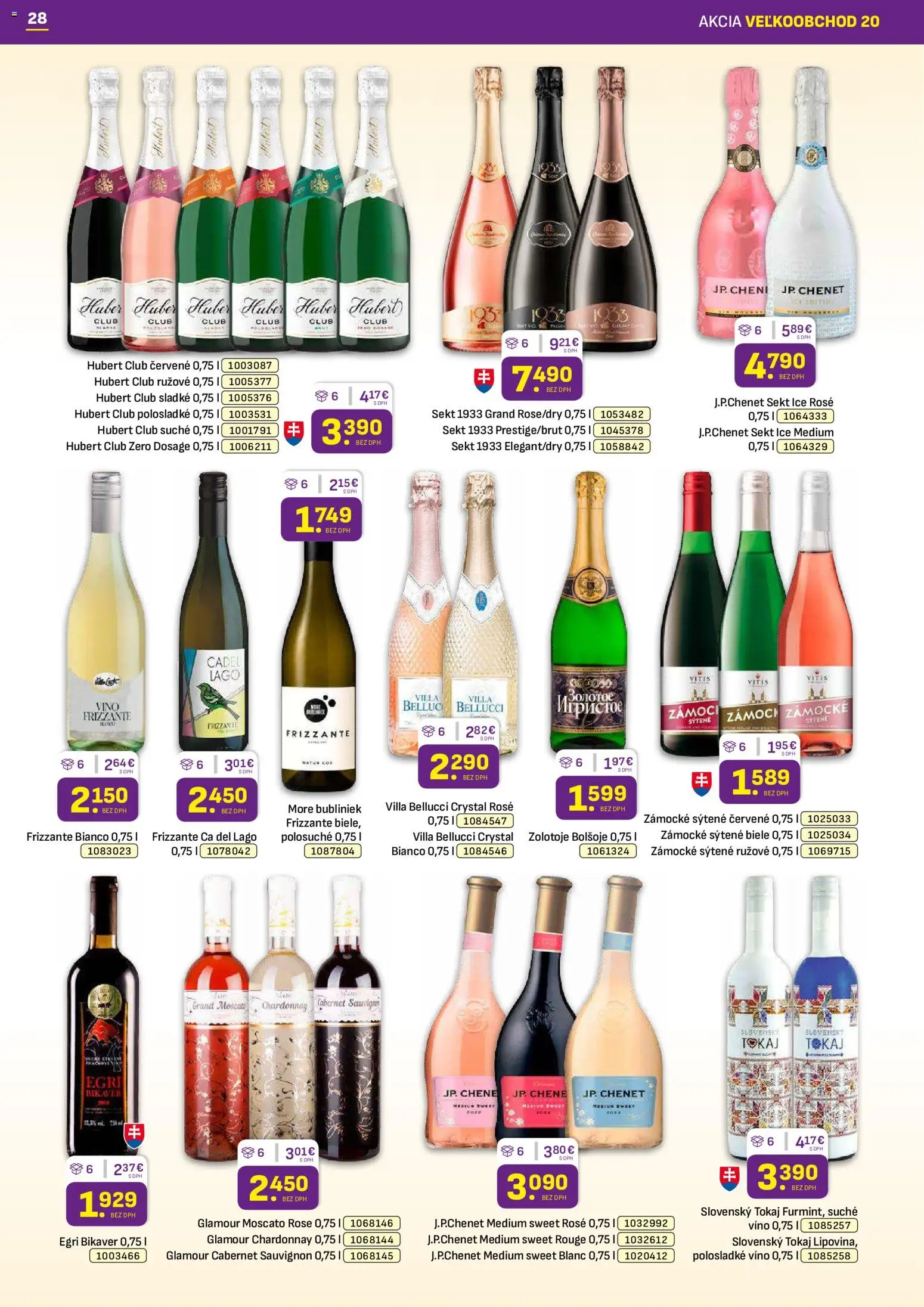 Nové Libex akcie – leták je platný od 05.10.2026 | Strana: 28 | Produkty: Víno, Sekt