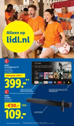 SHARP Soundbar Met Bluetooth®, Type: HT-SB302, Ingebouwde Dolby Atmos voor vol en ruimtelijk geluid - Voorbeeld van een folder van Lidl, geldig van 03.06.2026 | Pagina: 7 | Producten: Video, Geluid, Scherm