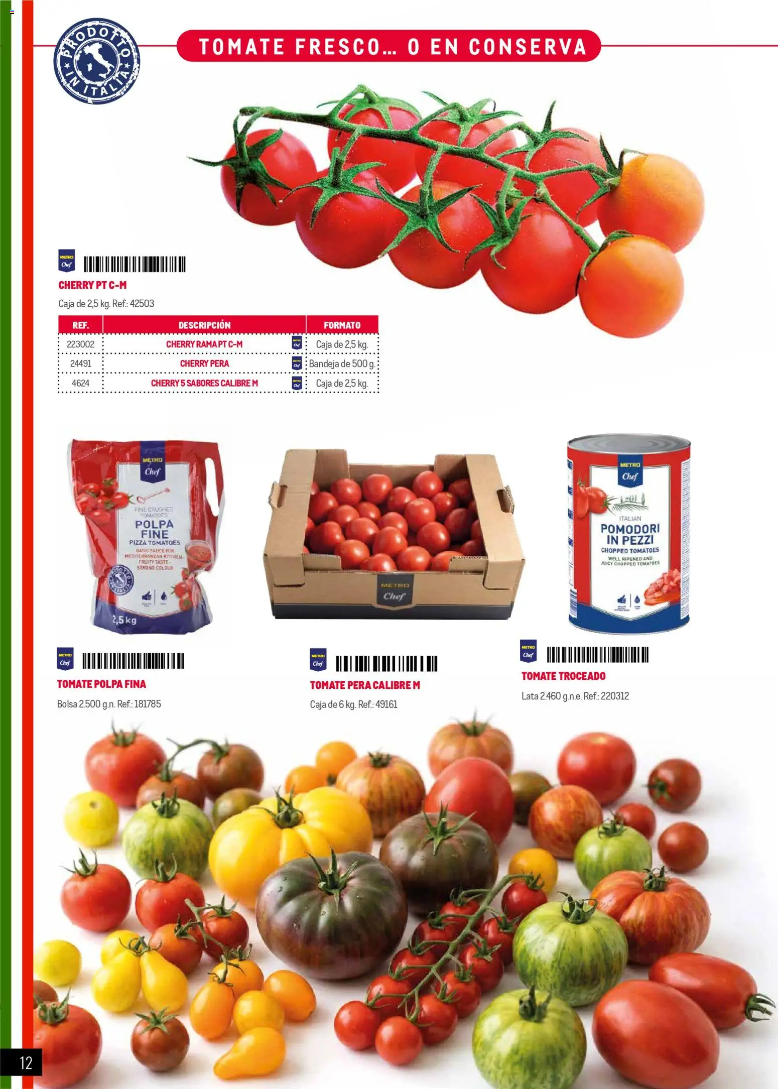 Makro Restaurantes italianos Centro │ válido desde el 27.03.2026 | Página: 12 | Productos: Pizza, Bolsa, Bandeja, Caja