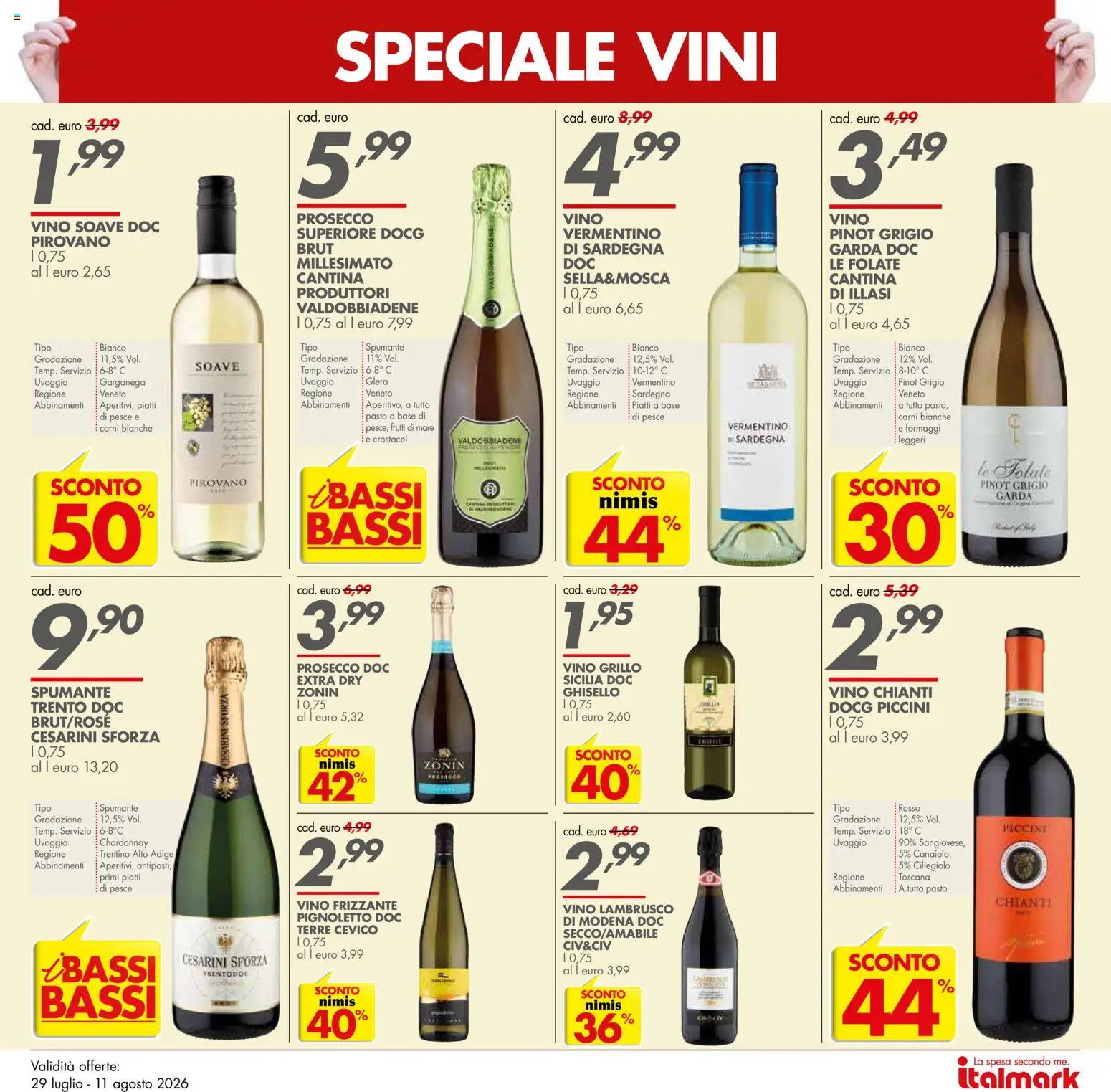 Volantino Italmark del 29/07/2026 | Pagina: 7 | Prodotti: Pesce, Prosecco, Frutti di mare, Vino
