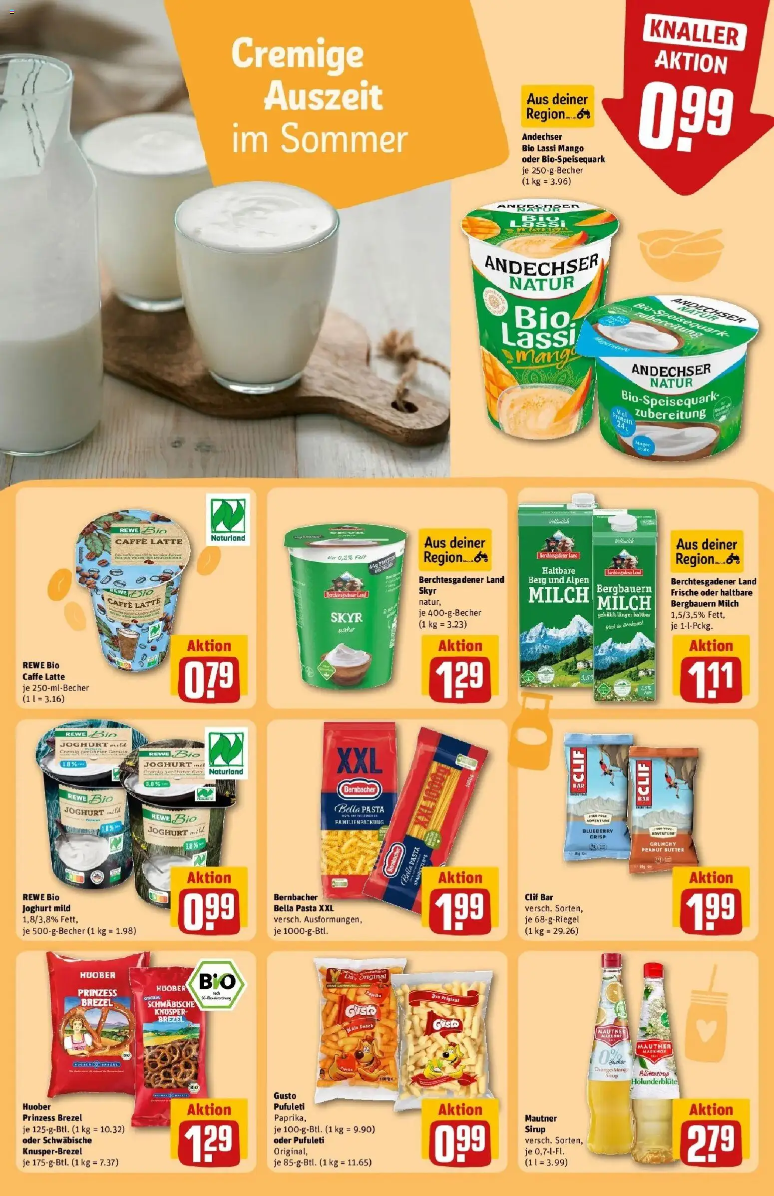 REWE Prospekt ab 17.08.2026 zum Blättern » Angebote | Seite: 22 | Produkte: Butter, Sirup, Zucker, Pasta