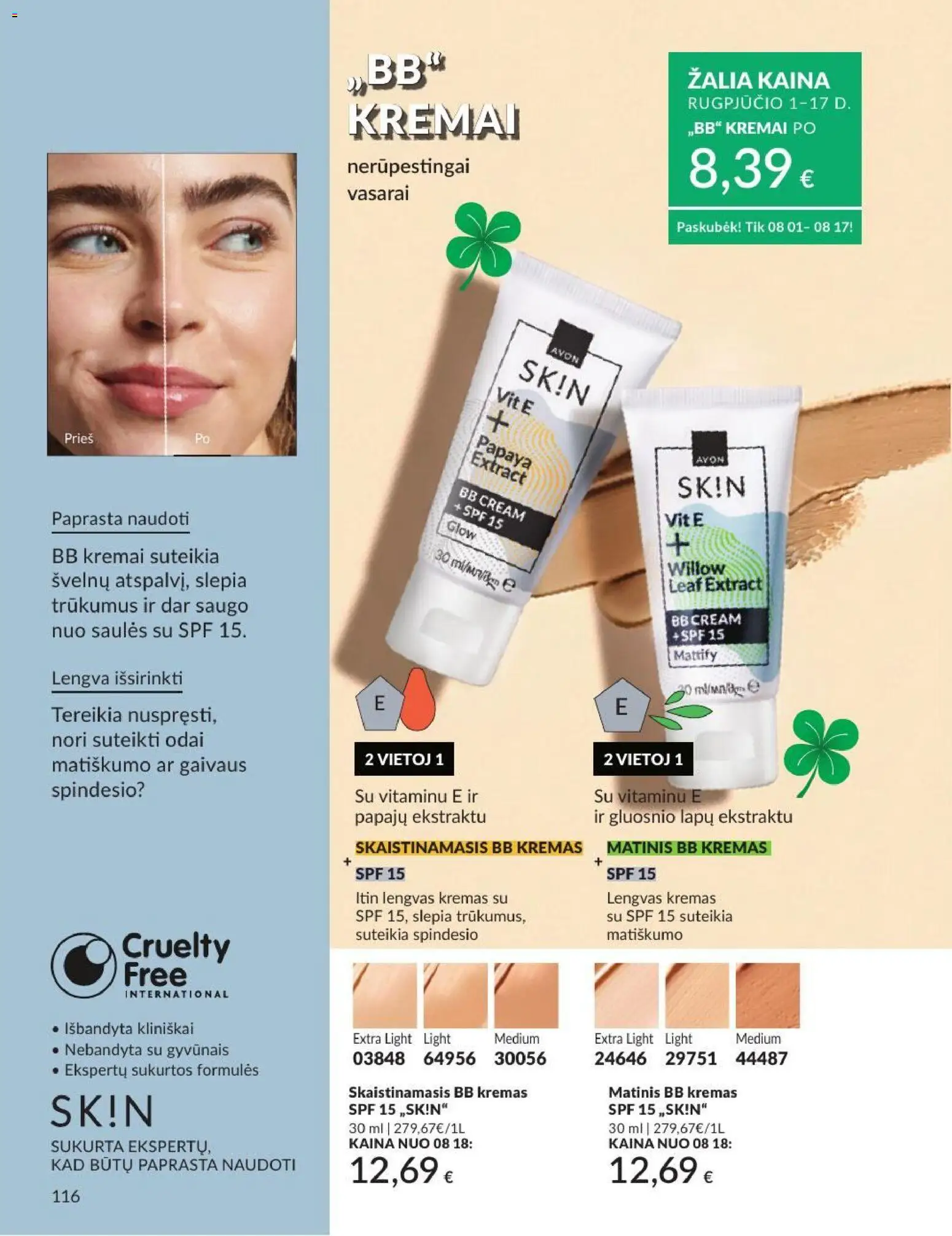 AVON akcijos nuo 2026.08.01 | Puslapis: 116 | Prekių: BB kremas, Kremas