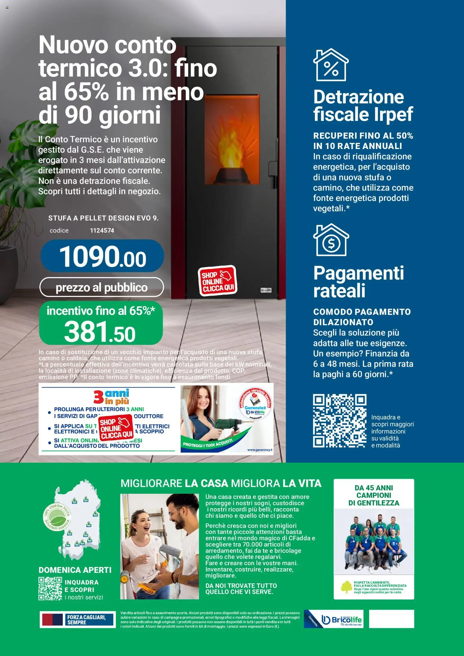Volantino CFadda del 01/10/2026 | Pagina: 20 | Prodotti: Pellet, Tè, Stufa a pellet, Stufa