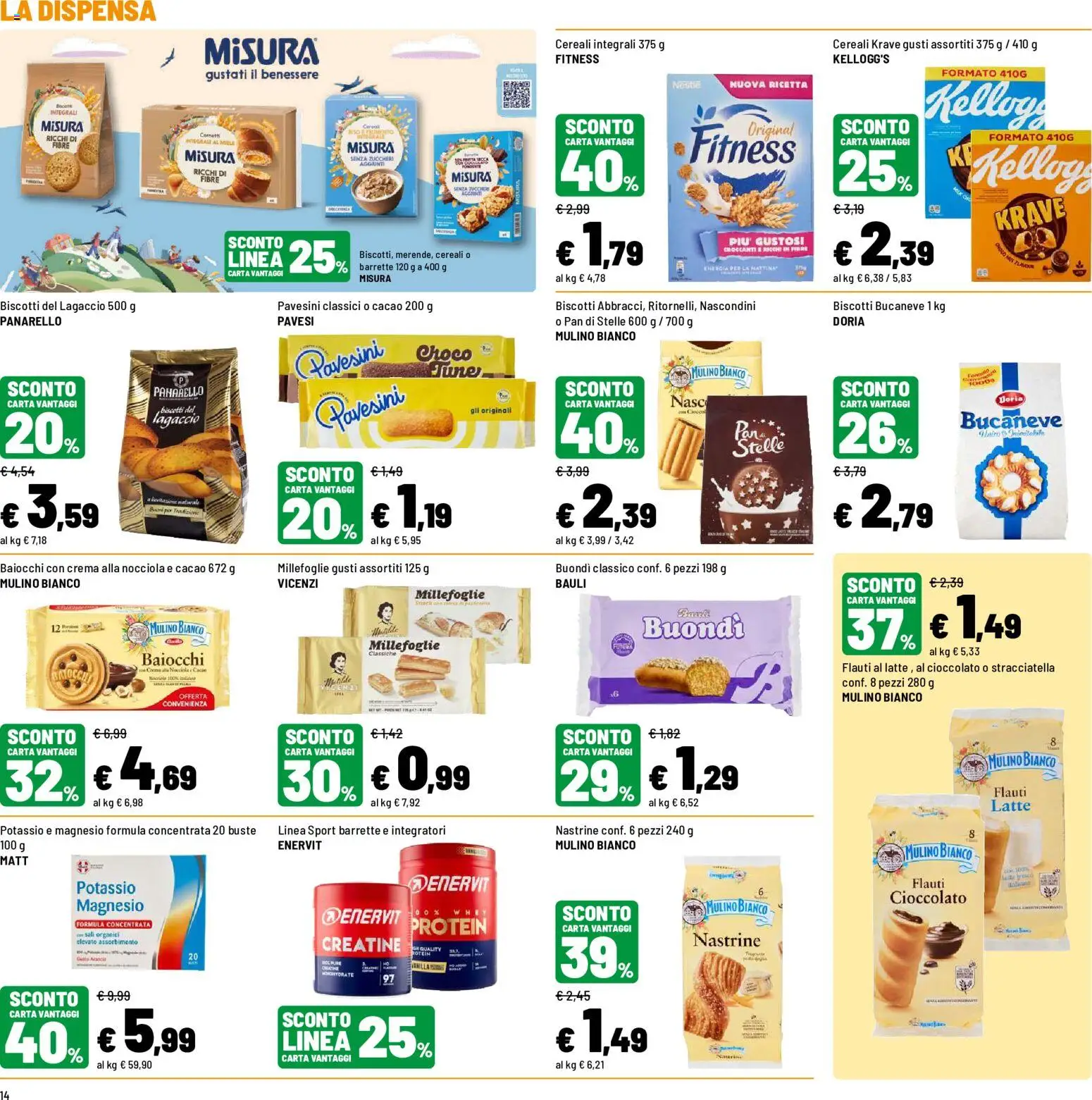 Volantino Iper del 12.06.2026 | Pagina: 14 | Prodotti: Cereali, Biscotti, Cacao, Stracciatella