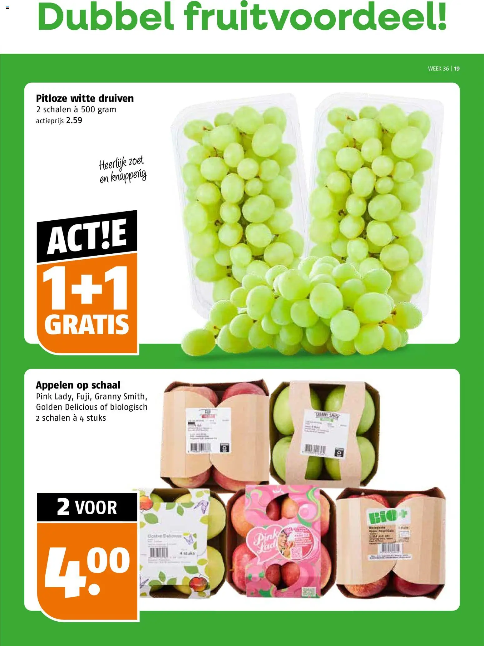 {H1} | Pagina: 19 | Producten: Schaal, Appelen, Druiven