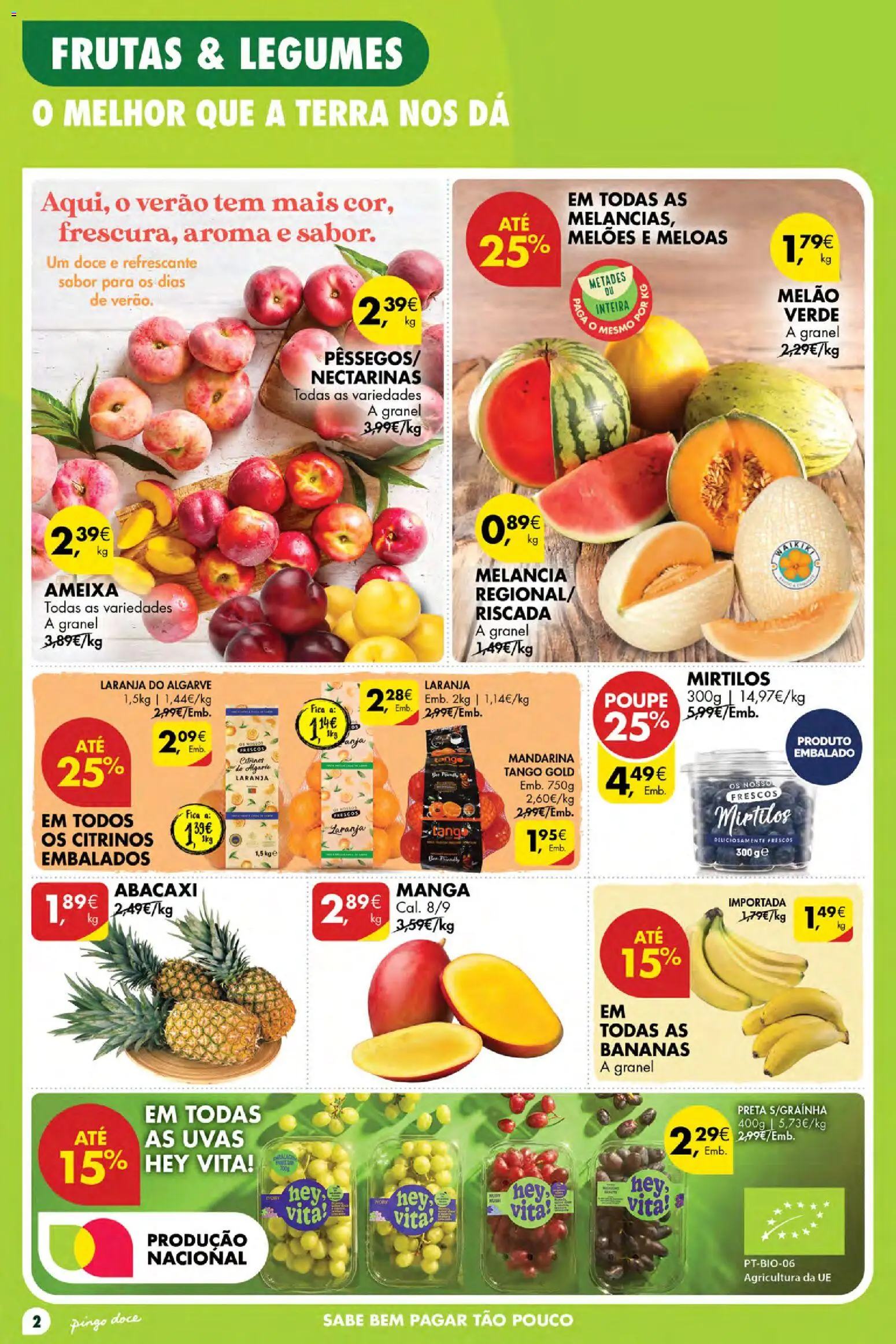 Pingo Doce Poupe Esta Semana Açores │ válido de 17/09/2026 | Página: 2 | Produtos: Manga, Frutas, Bananas, Melão