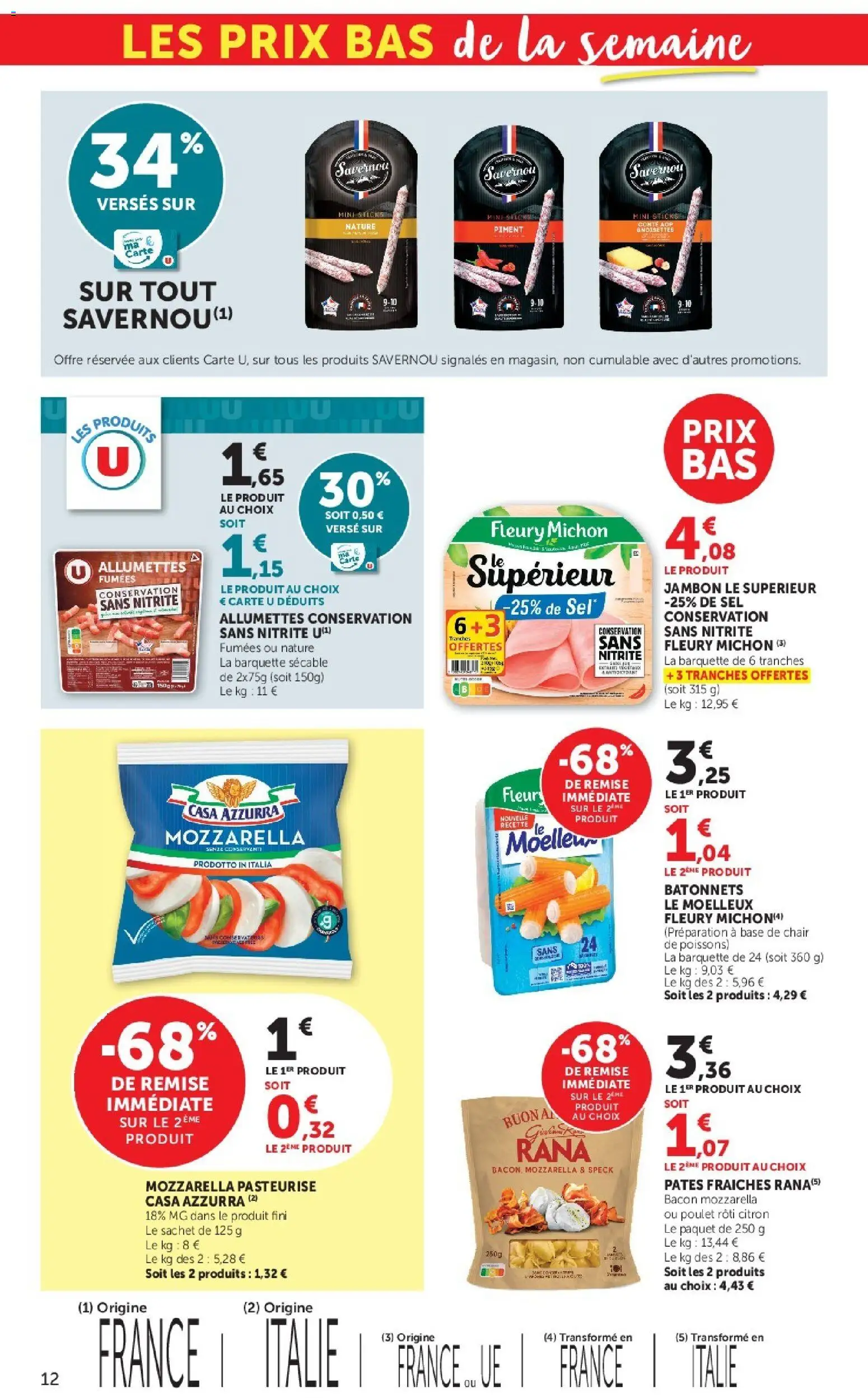 {H1} | Page: 12 | Produits: Citron, Pâtes fraîches, Sel, Pâtes