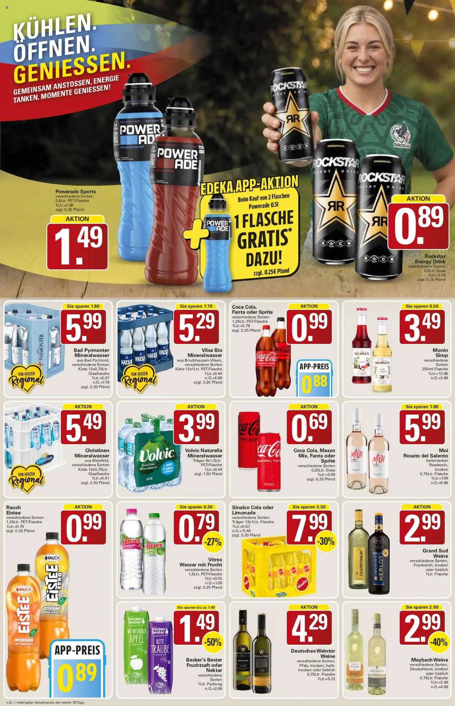 WEZ Prospekt – gültig ab 06.07.2026 | Seite: 12 | Produkte: Rockstar energy, Mineralwasser, Powerade, Grand sud