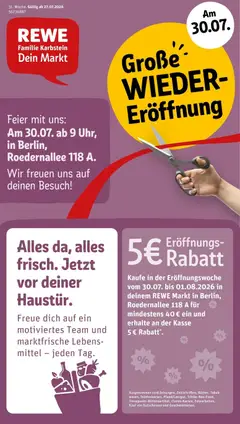 Rewe Prospekt Berlin / Wittenau ab 27.07.2026 gültig